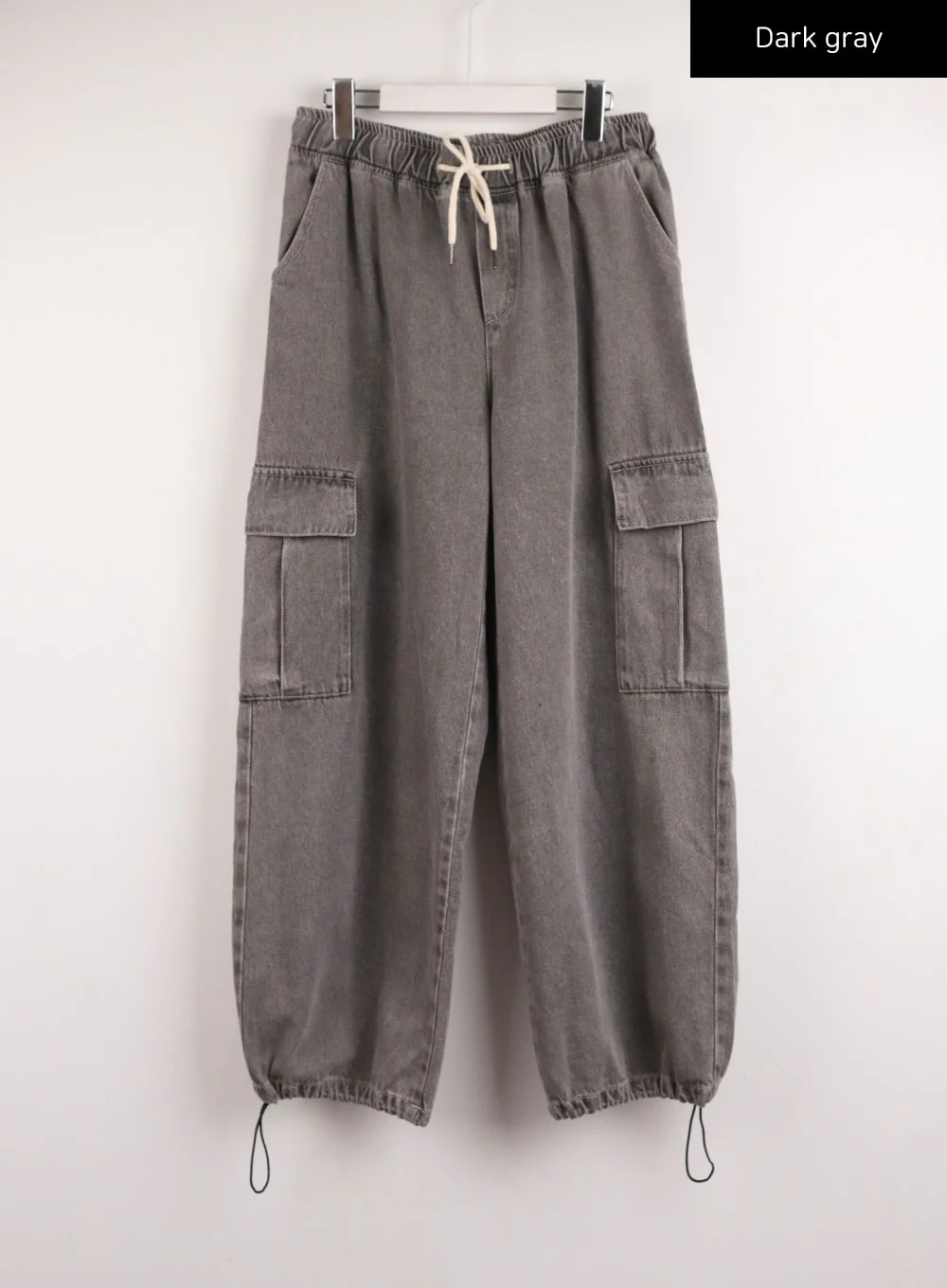 Mid Waist Banding Solid Straight Pants IJ411 - Image 13