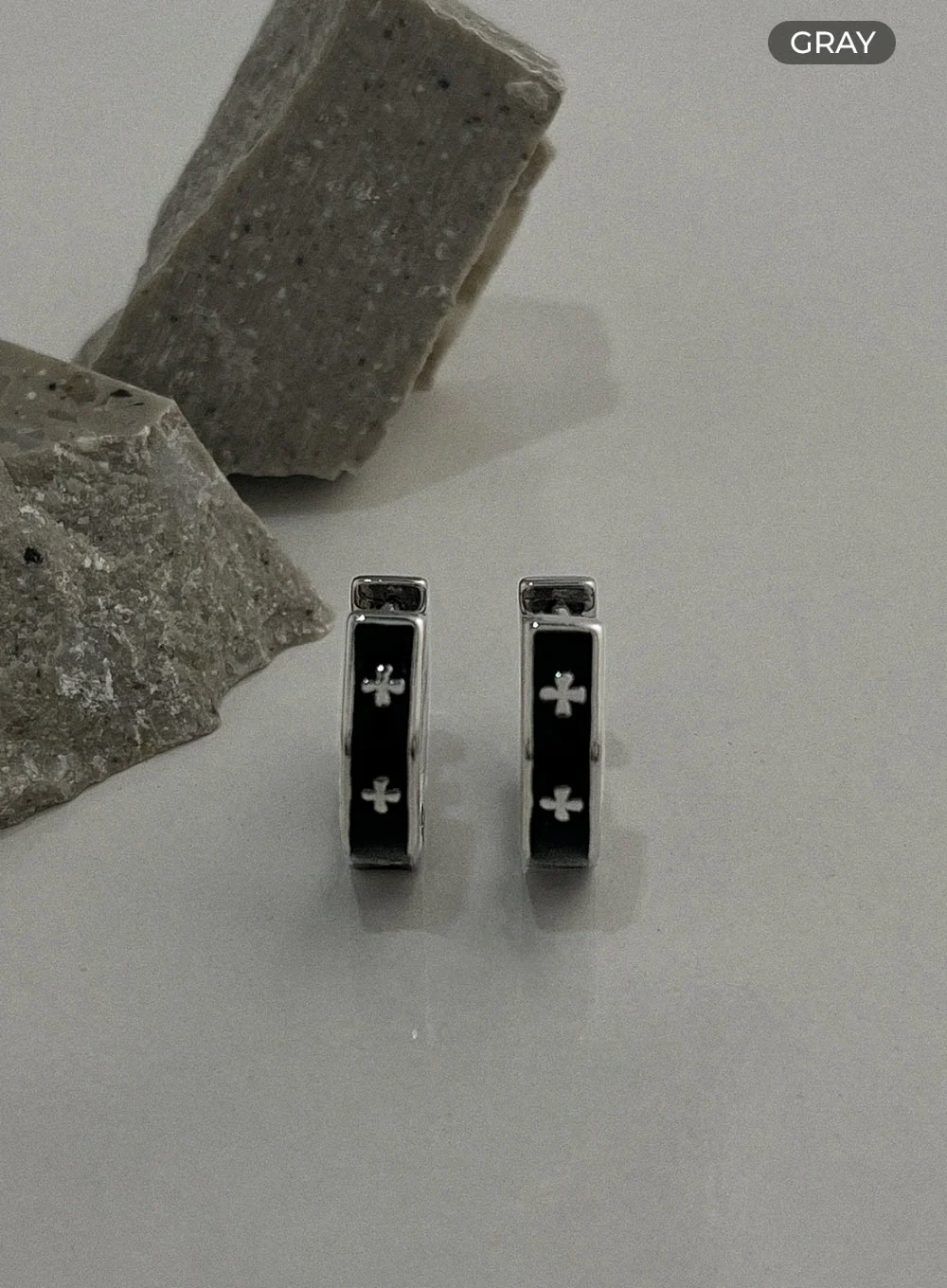 Mini Cross Ring Earrings IL415 - Image 5