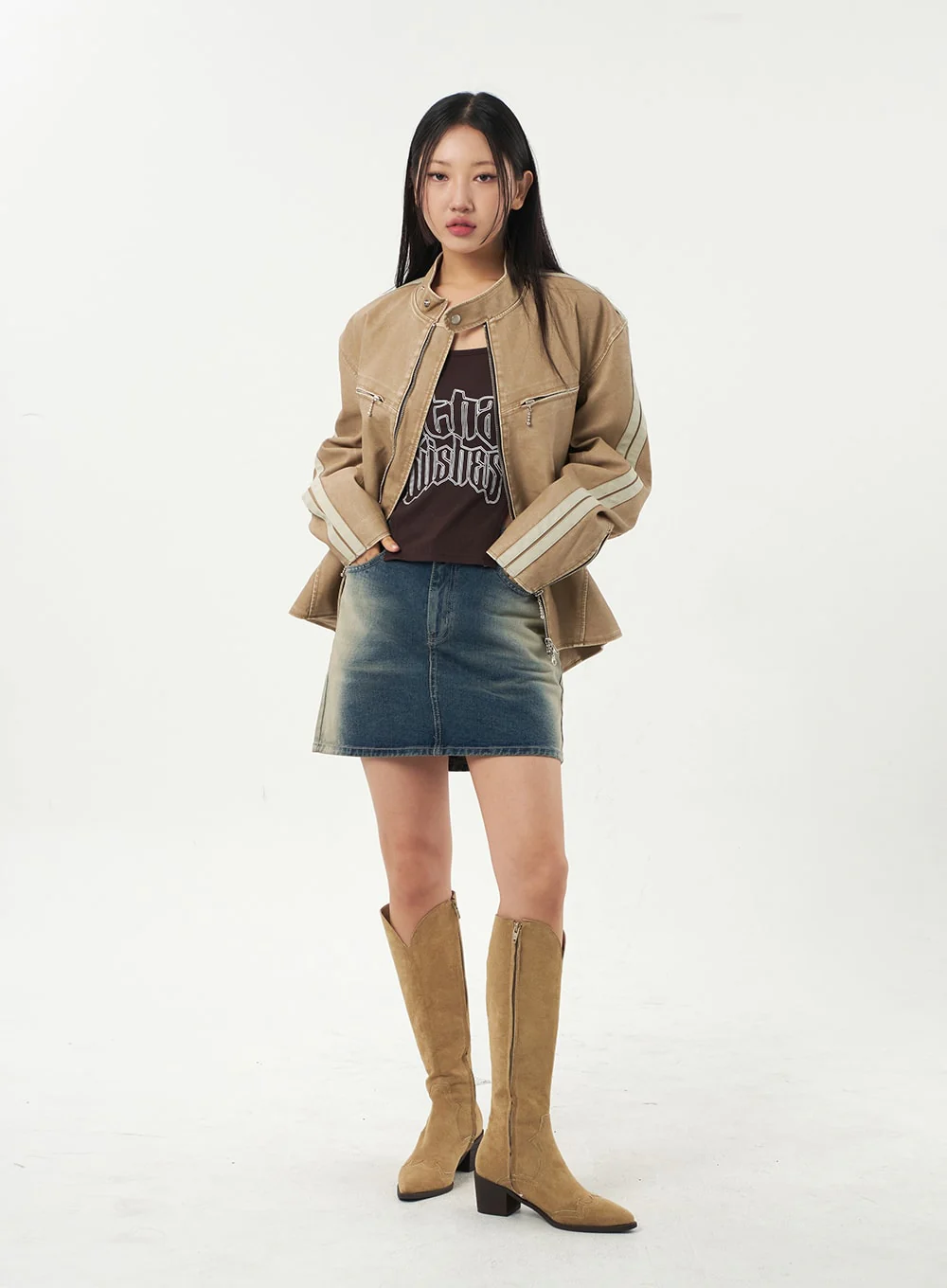 Mini Denim Skirt CA325 - Image 4