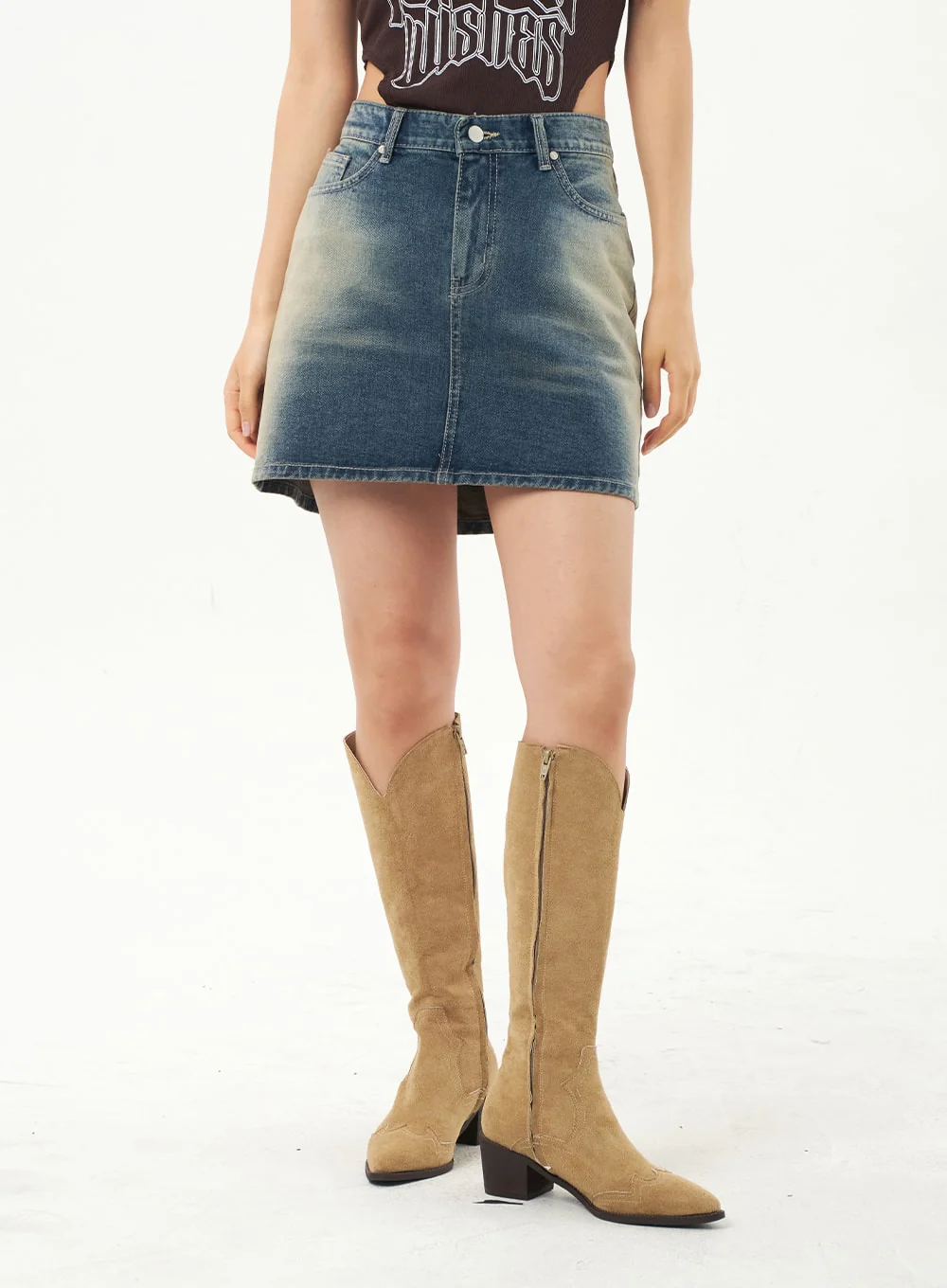 Mini Denim Skirt CA325 - Image 5