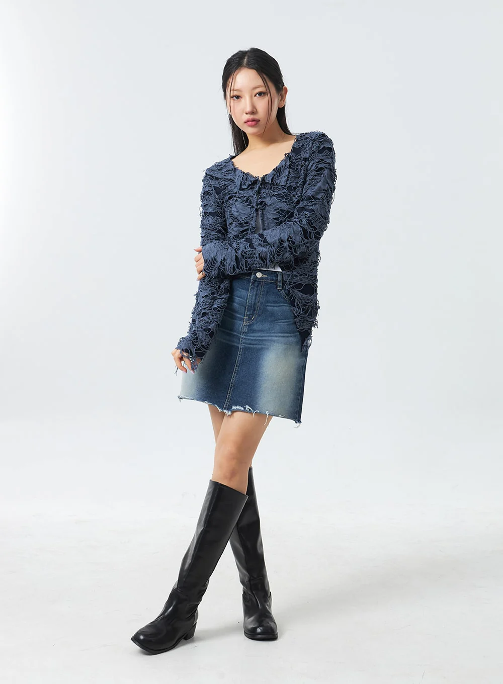 Mini Denim Skirt CM329 - Image 10