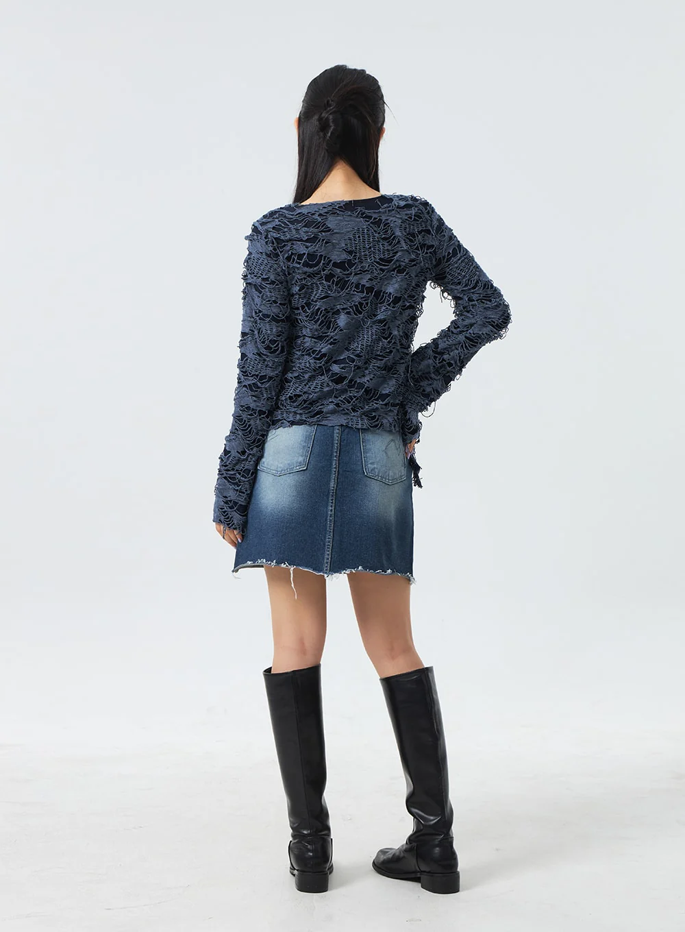 Mini Denim Skirt CM329 - Image 12