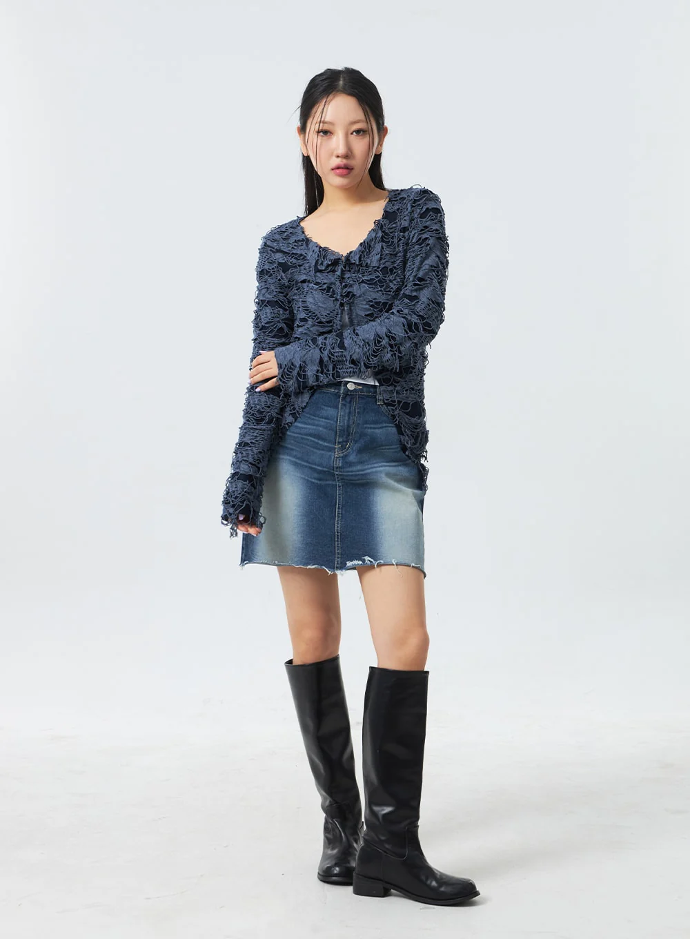 Mini Denim Skirt CM329 - Image 4