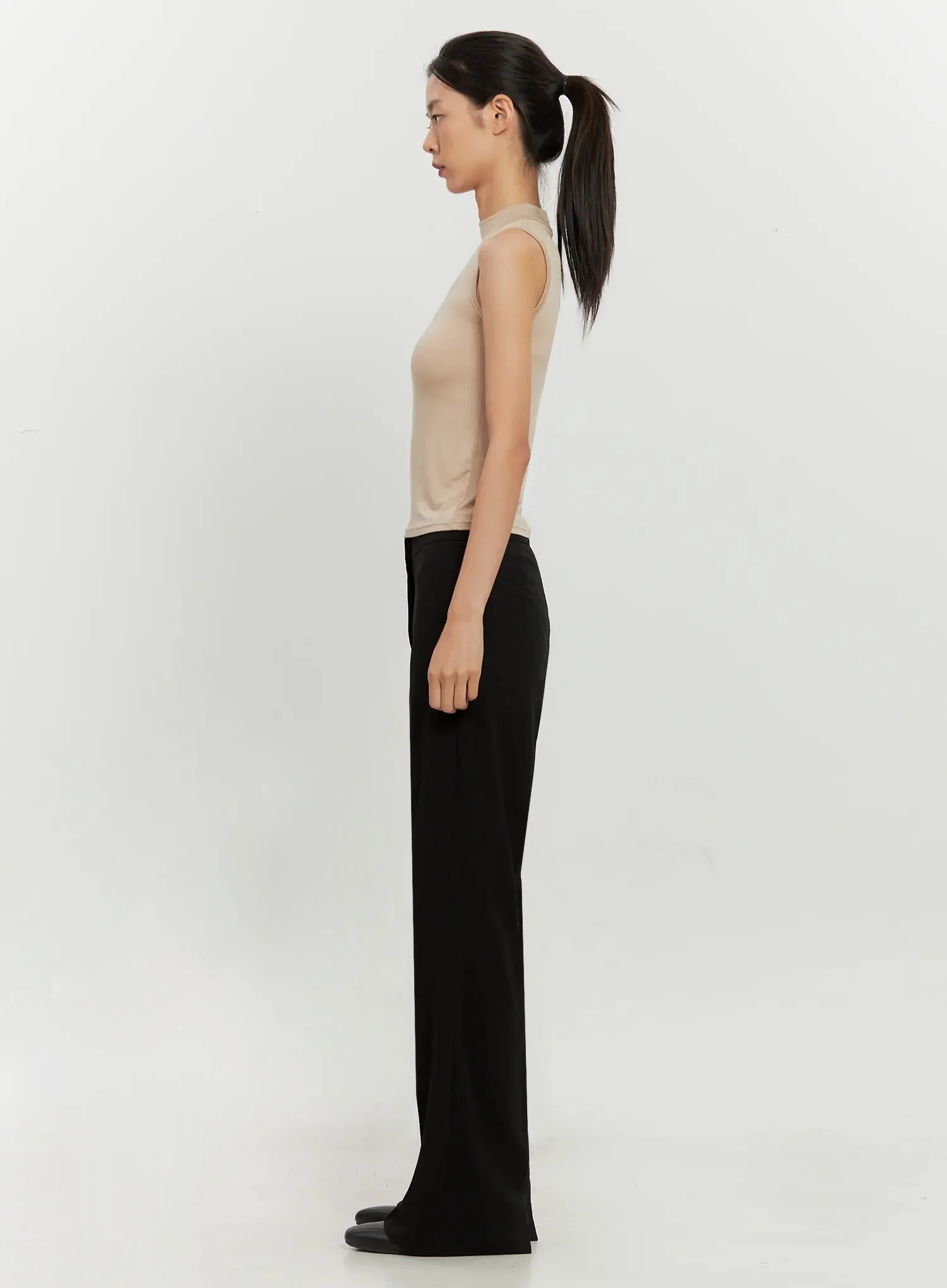 Mock Neck Sleeveless Top IL528 - Image 6