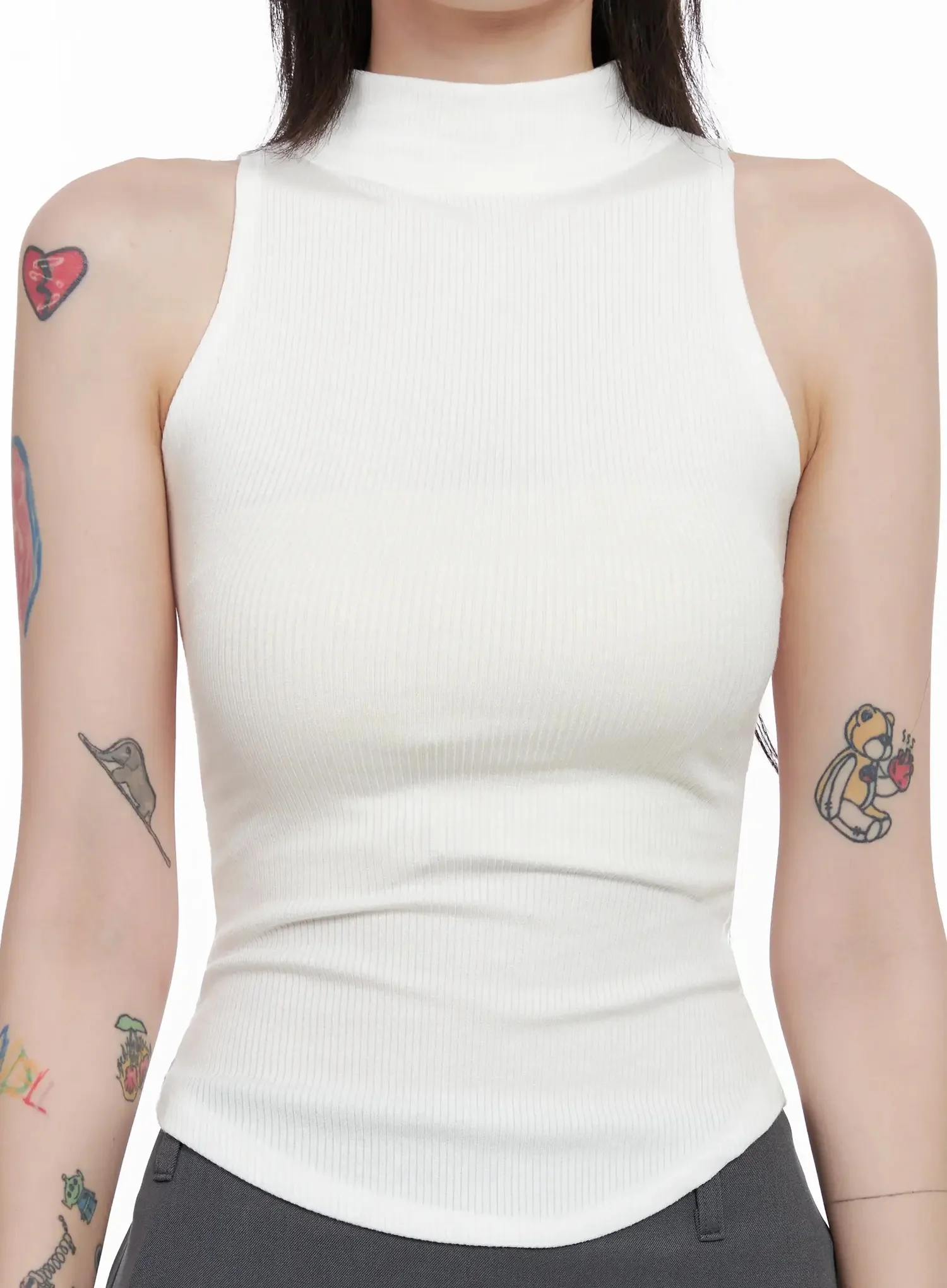 Mock Neck Tank Top IS508 - Image 3