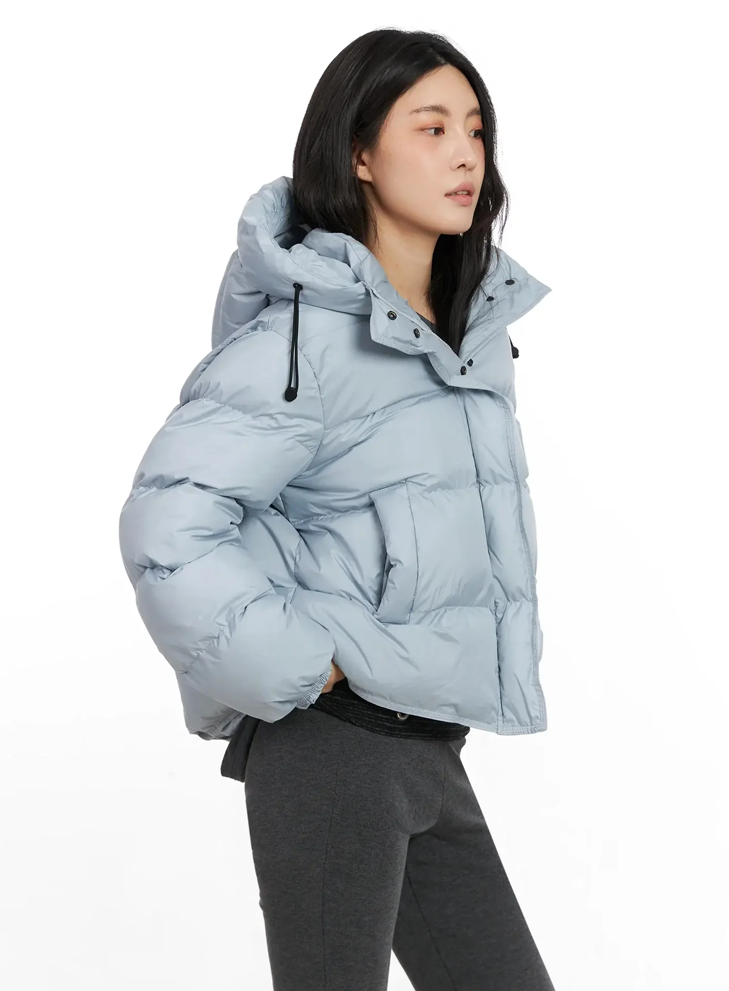 Modern Crop Puffer Jacket IN528 - Image 6
