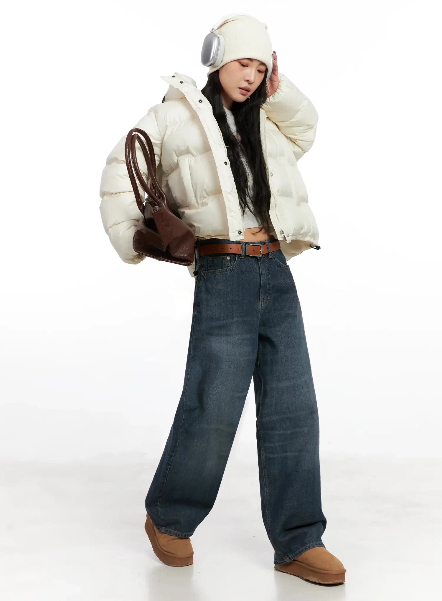 Modern Crop Puffer Jacket IN528 - Image 9