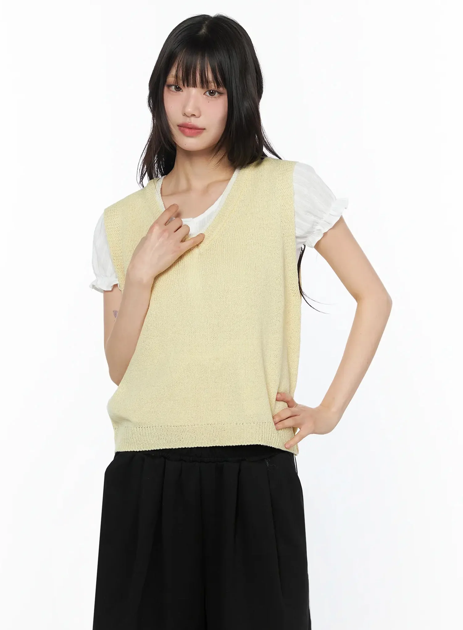 Modern Knit Sleeveless Vest IY525 - Image 3