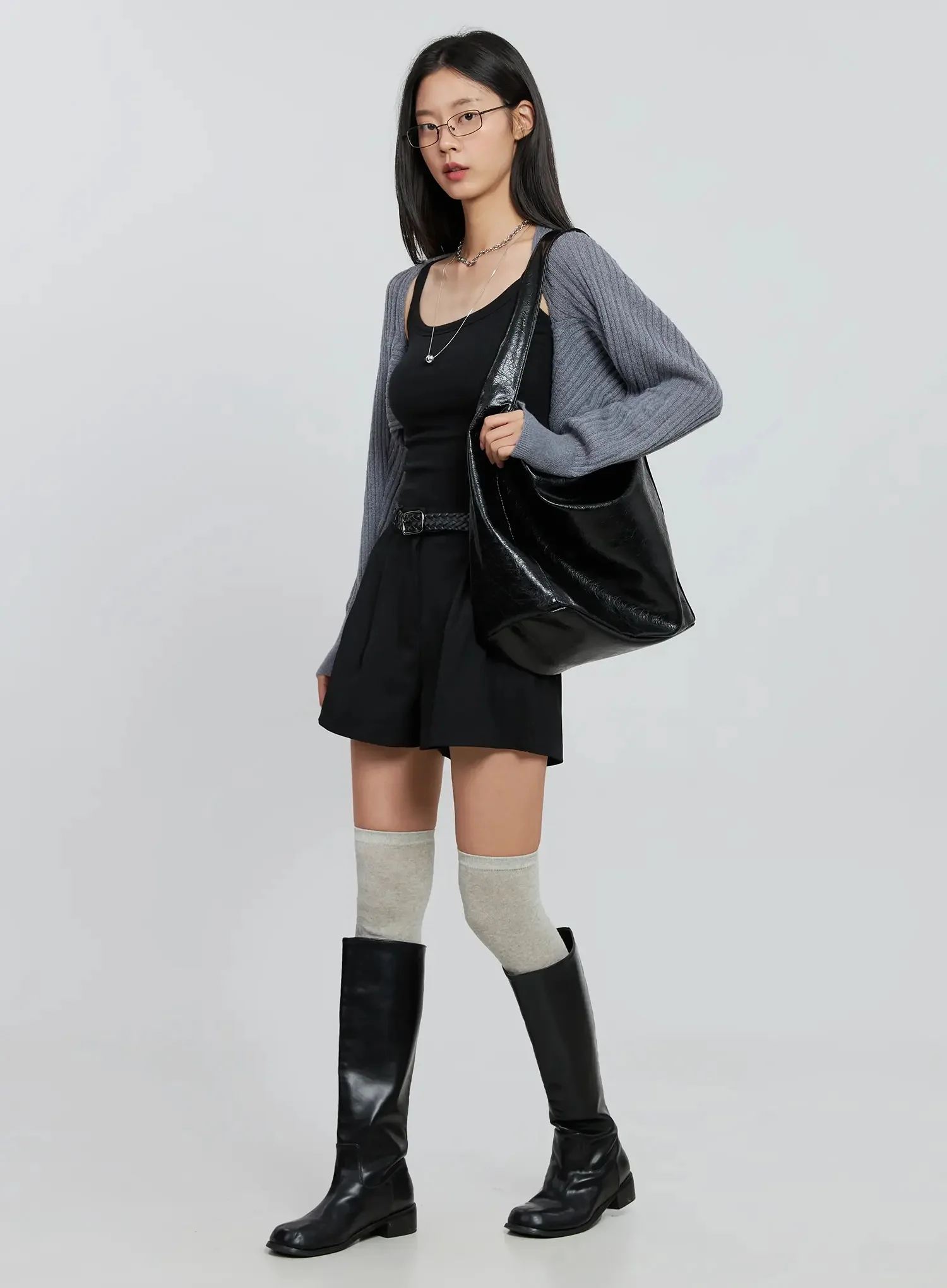 Modern Pintuck Tailored Shorts IN507 - Image 2