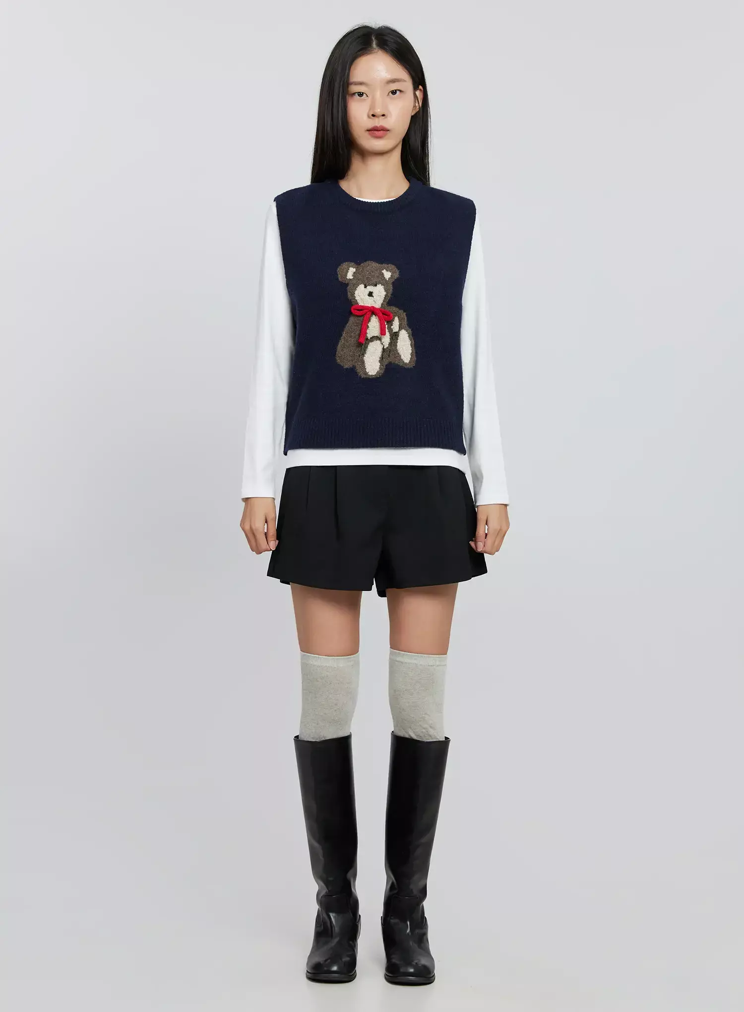 Modern Pintuck Tailored Shorts IN507 - Image 6