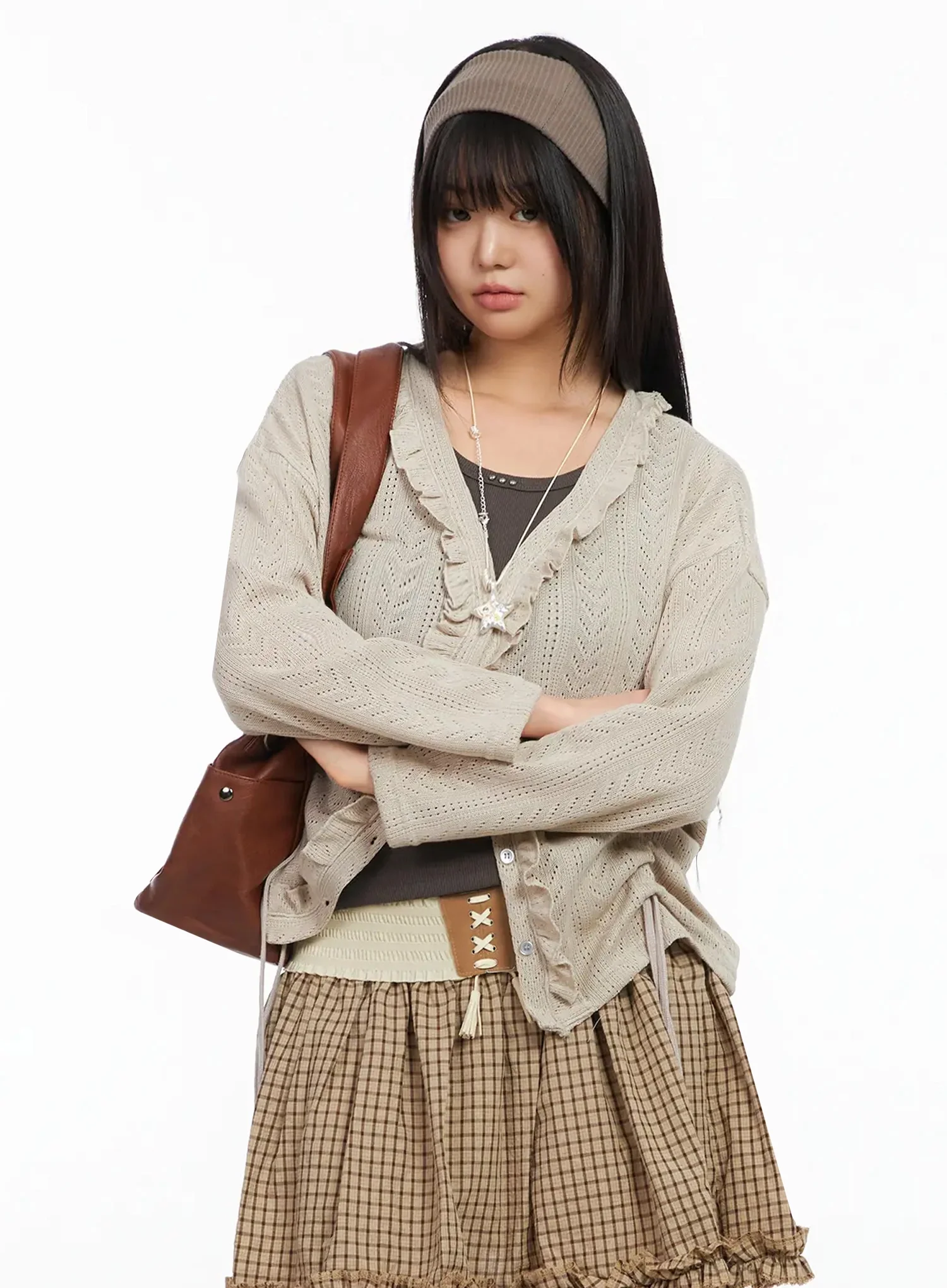 Multi-Pocket Faux Leather Bag IA523 - Image 3
