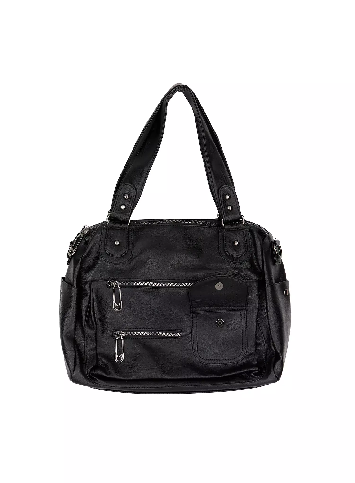 Multi-Pocket Faux Leather Bag IA523 - Image 9
