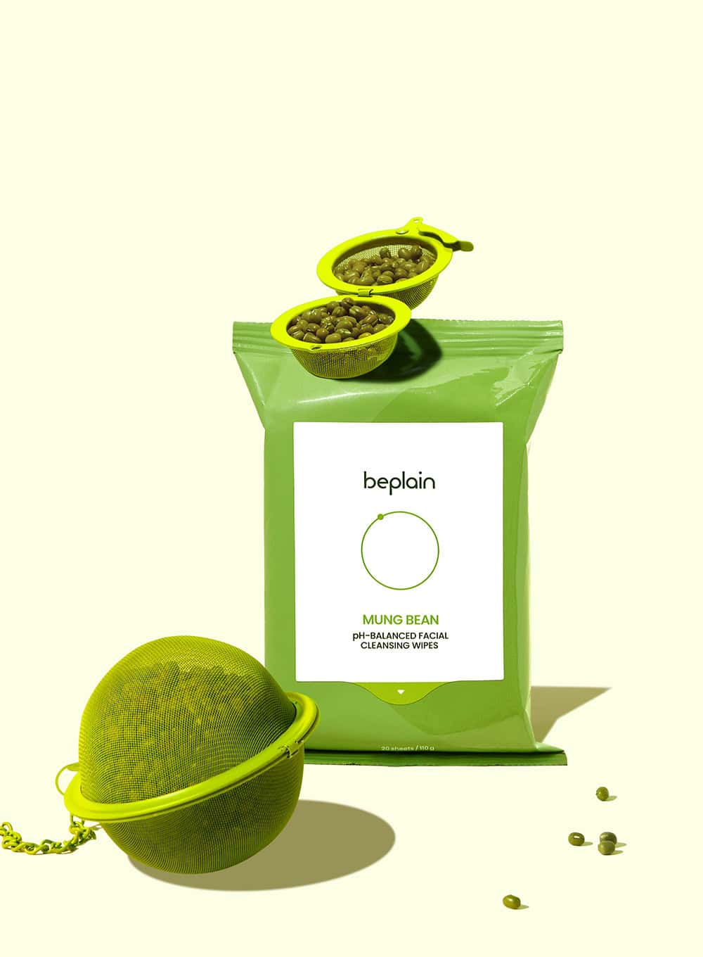 Mung Bean Ph-Balanced Facial Cleansing Wipes (20p) - Image 2