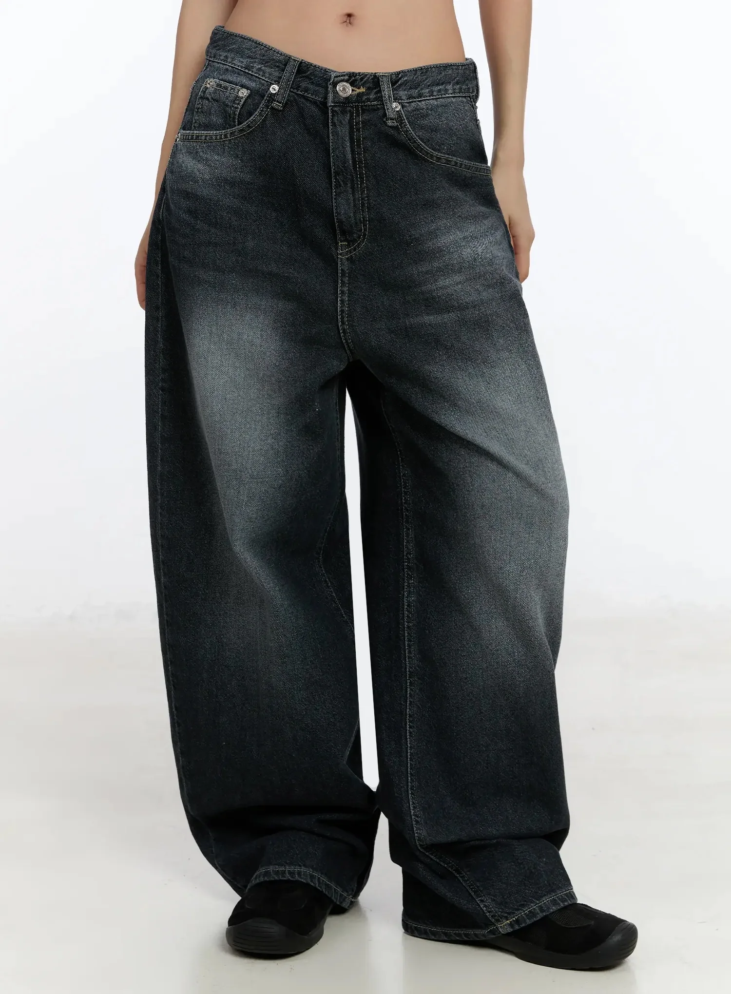 Naeu Dark Washed Wide Jeans IM509 - Image 10
