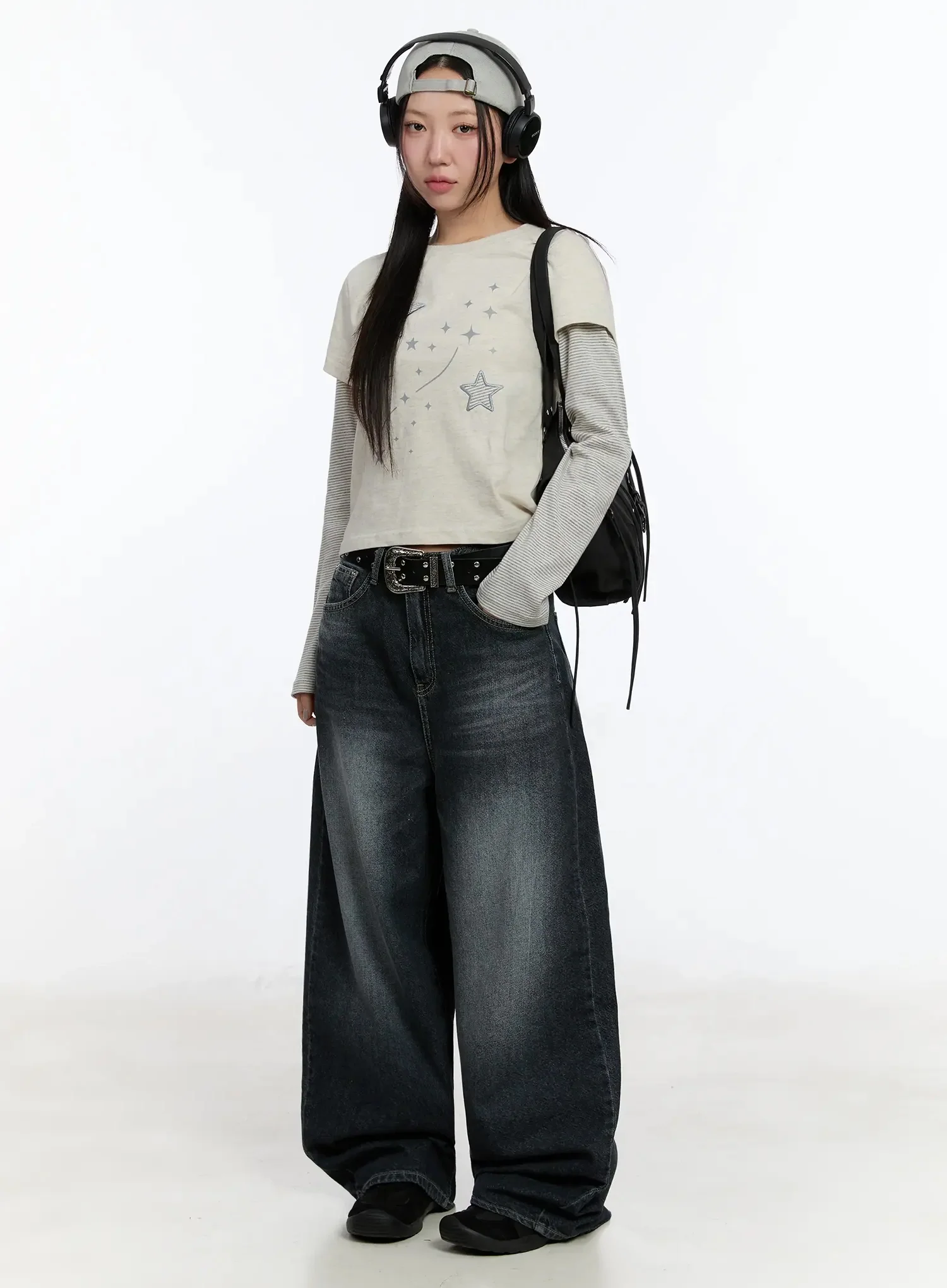 Naeu Dark Washed Wide Jeans IM509 - Image 14