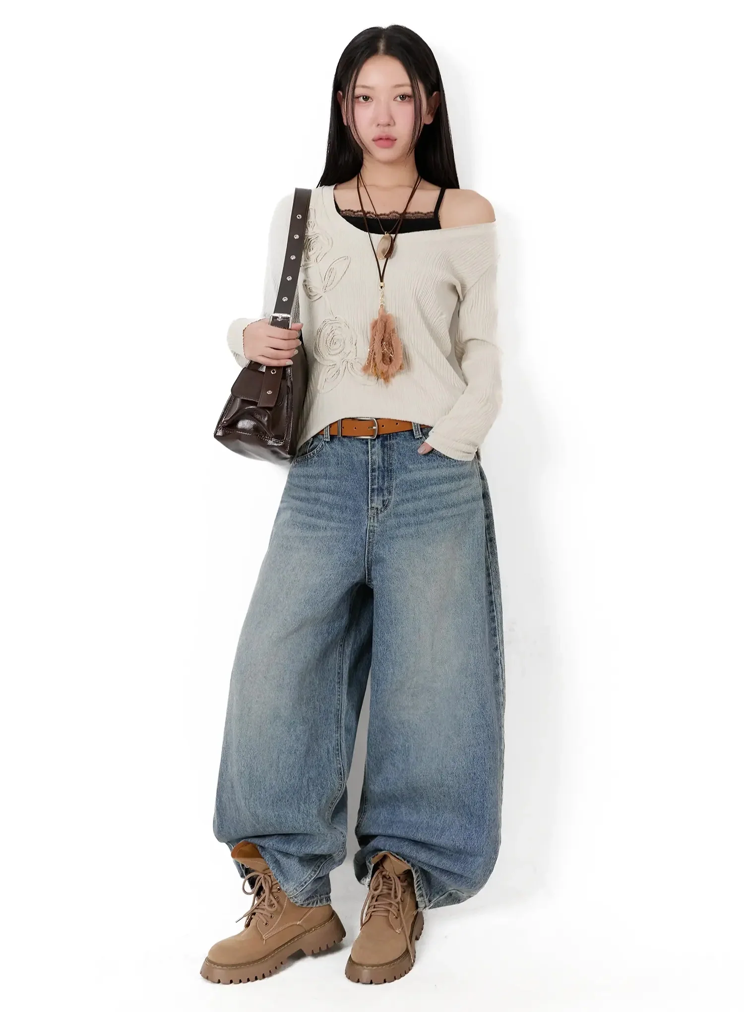 Nevaeh Wide-Leg Jeans IF524 - Image 2
