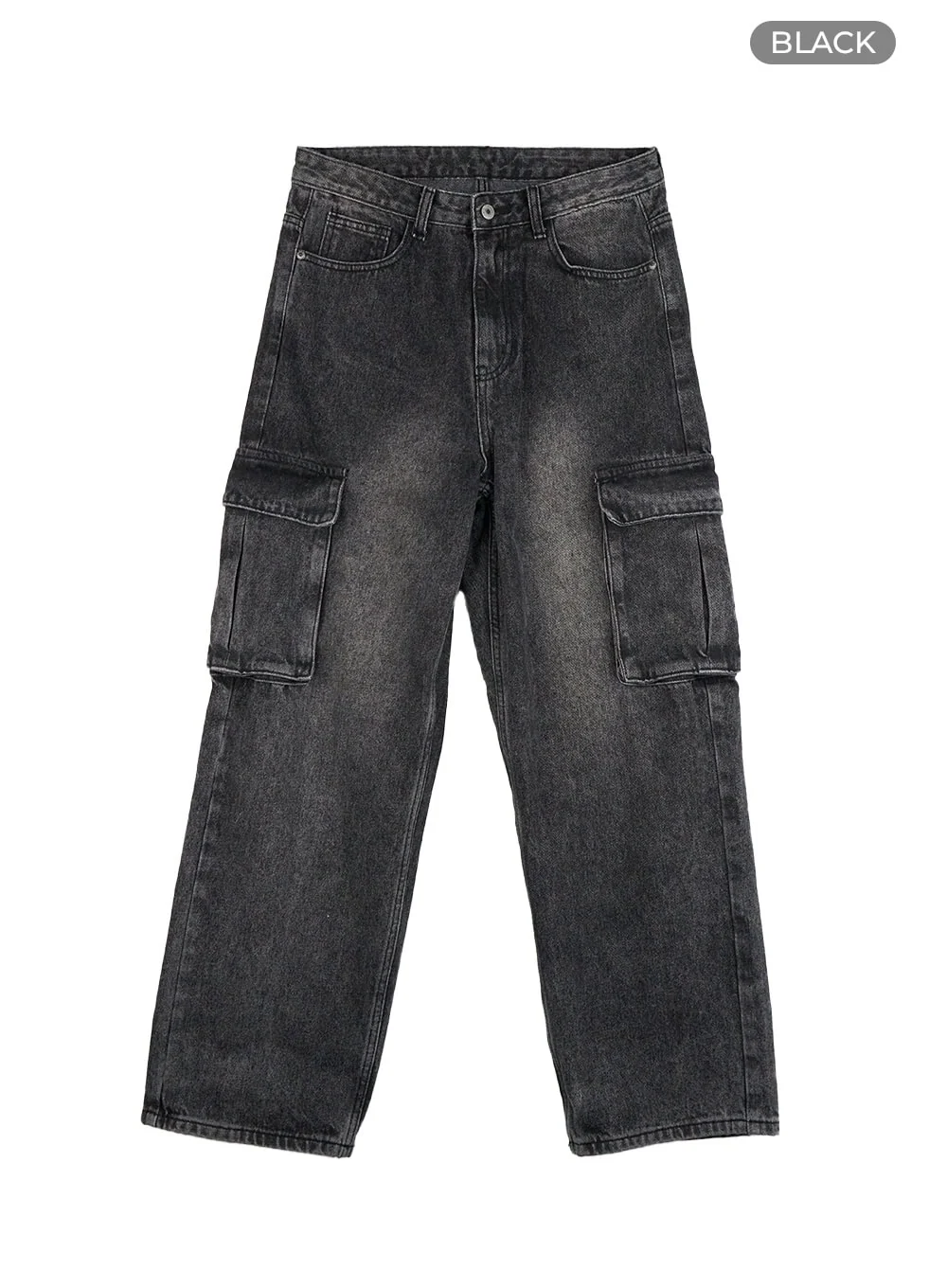 Neve Washed Cargo Denim Jeans IS427 - Image 11
