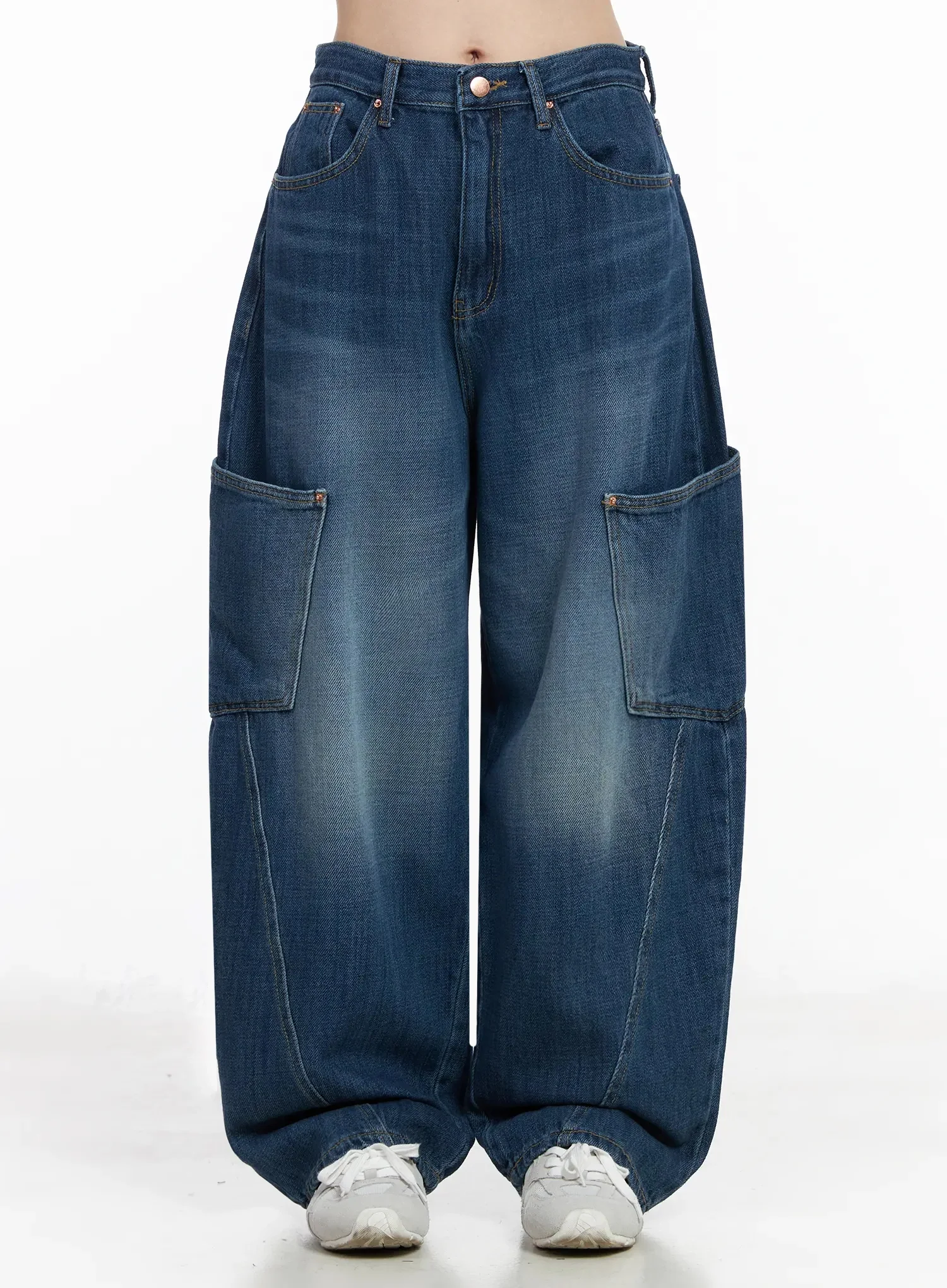 Nia Wide Leg Cargo Jeans IY511