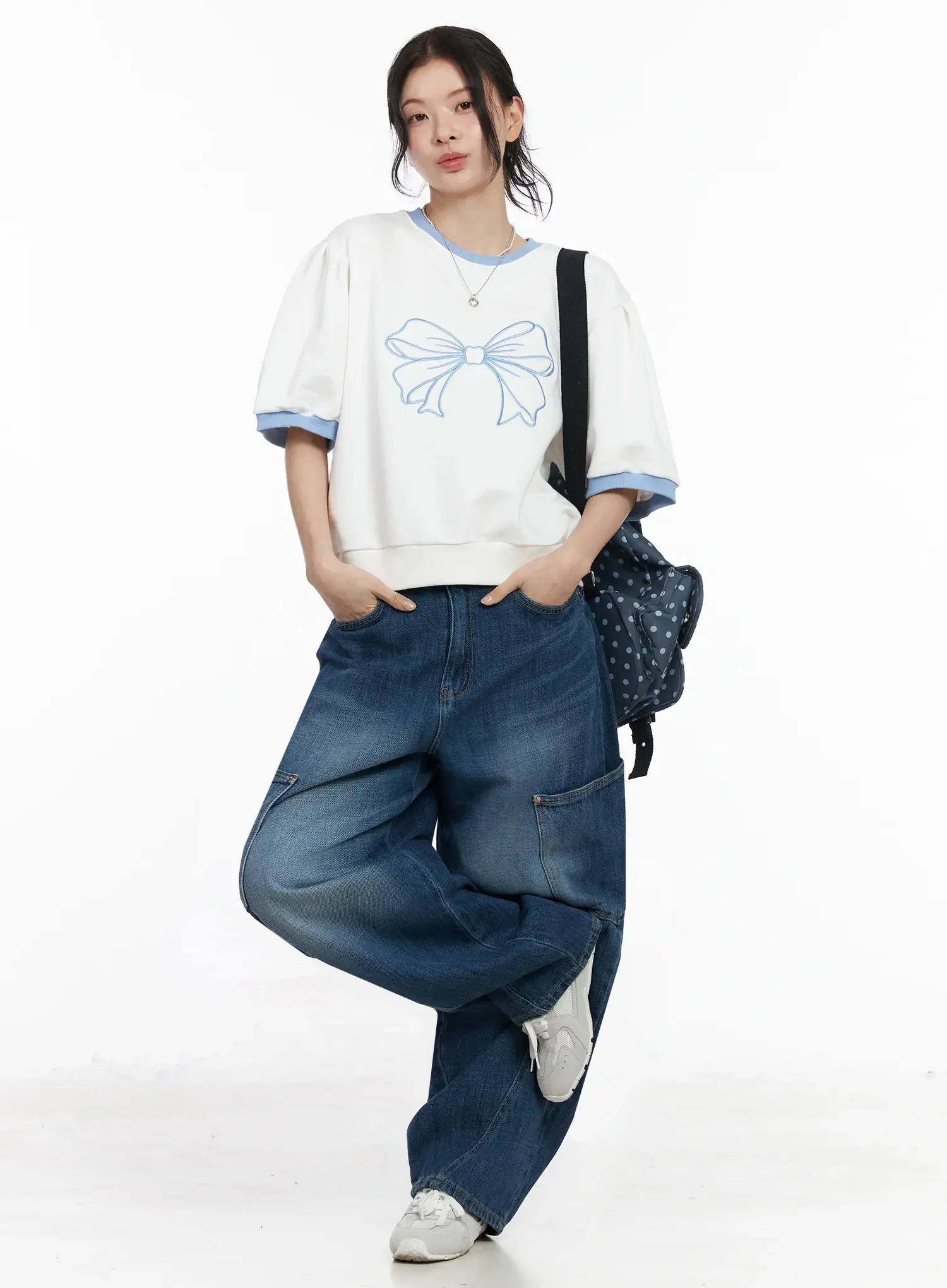 Nia Wide Leg Cargo Jeans IY511 - Image 14
