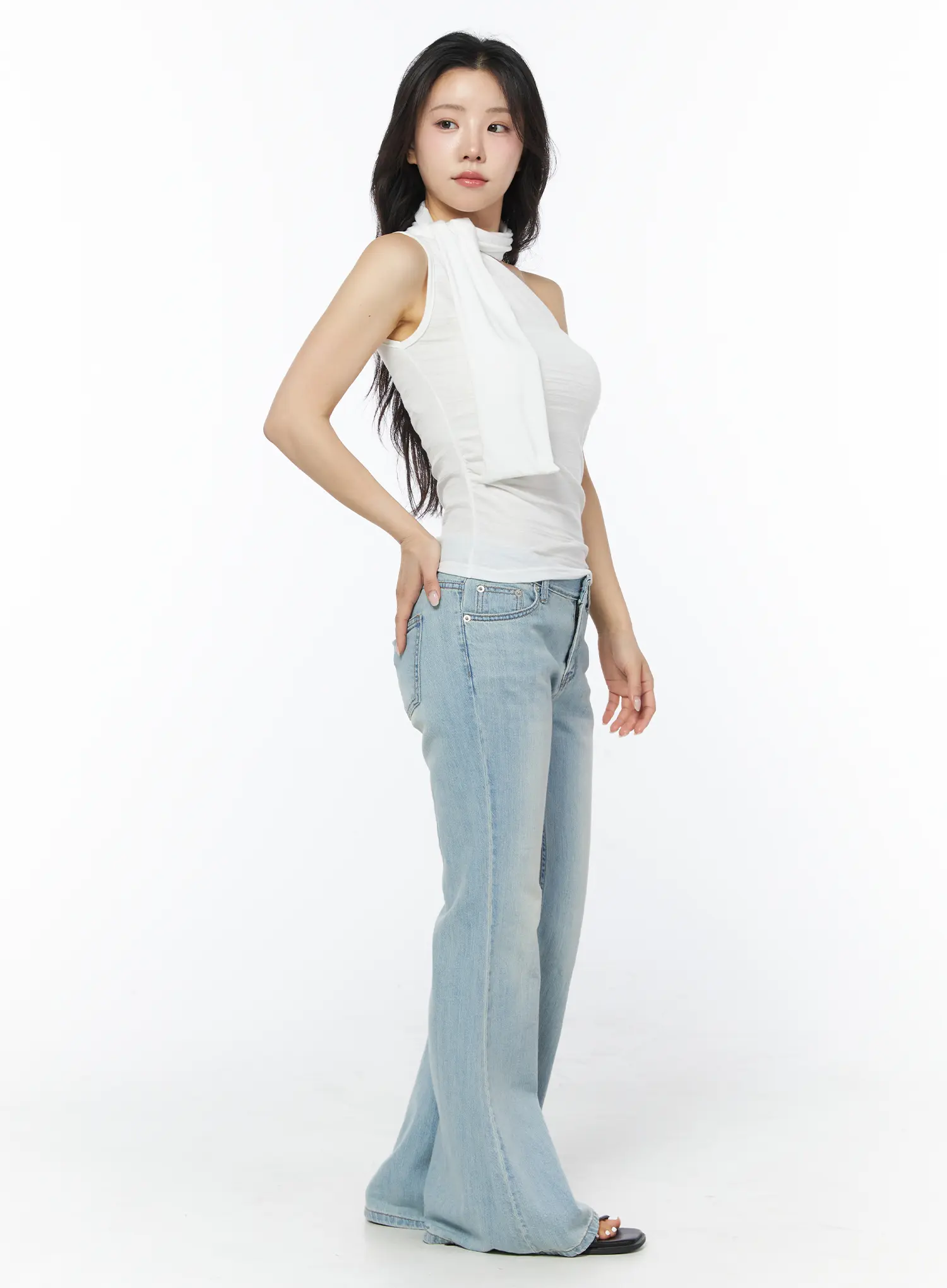 Nomi Washed Bootcut Jeans CD805 - Image 6