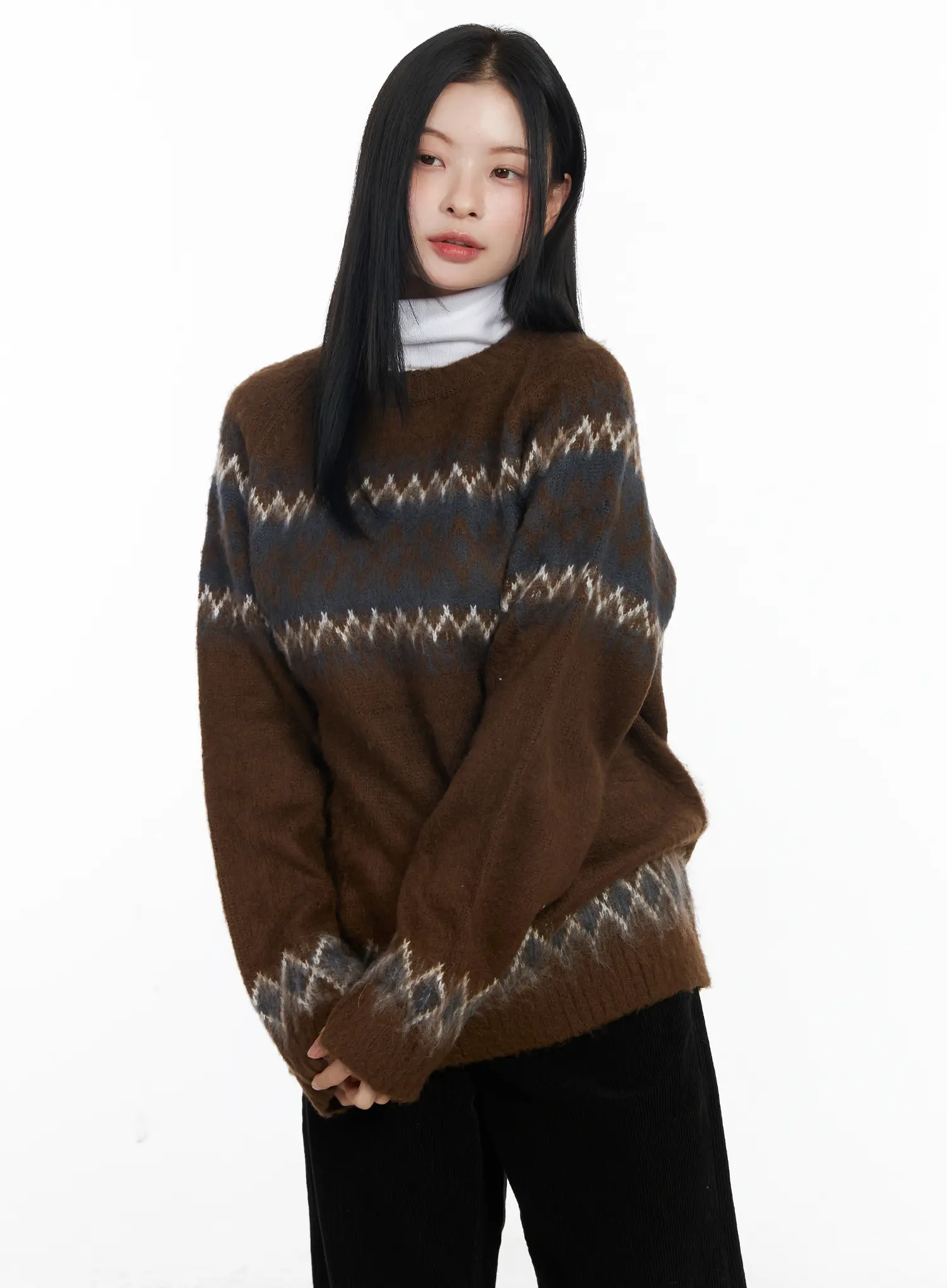 Nordic Pattern Knit Sweater CJ520
