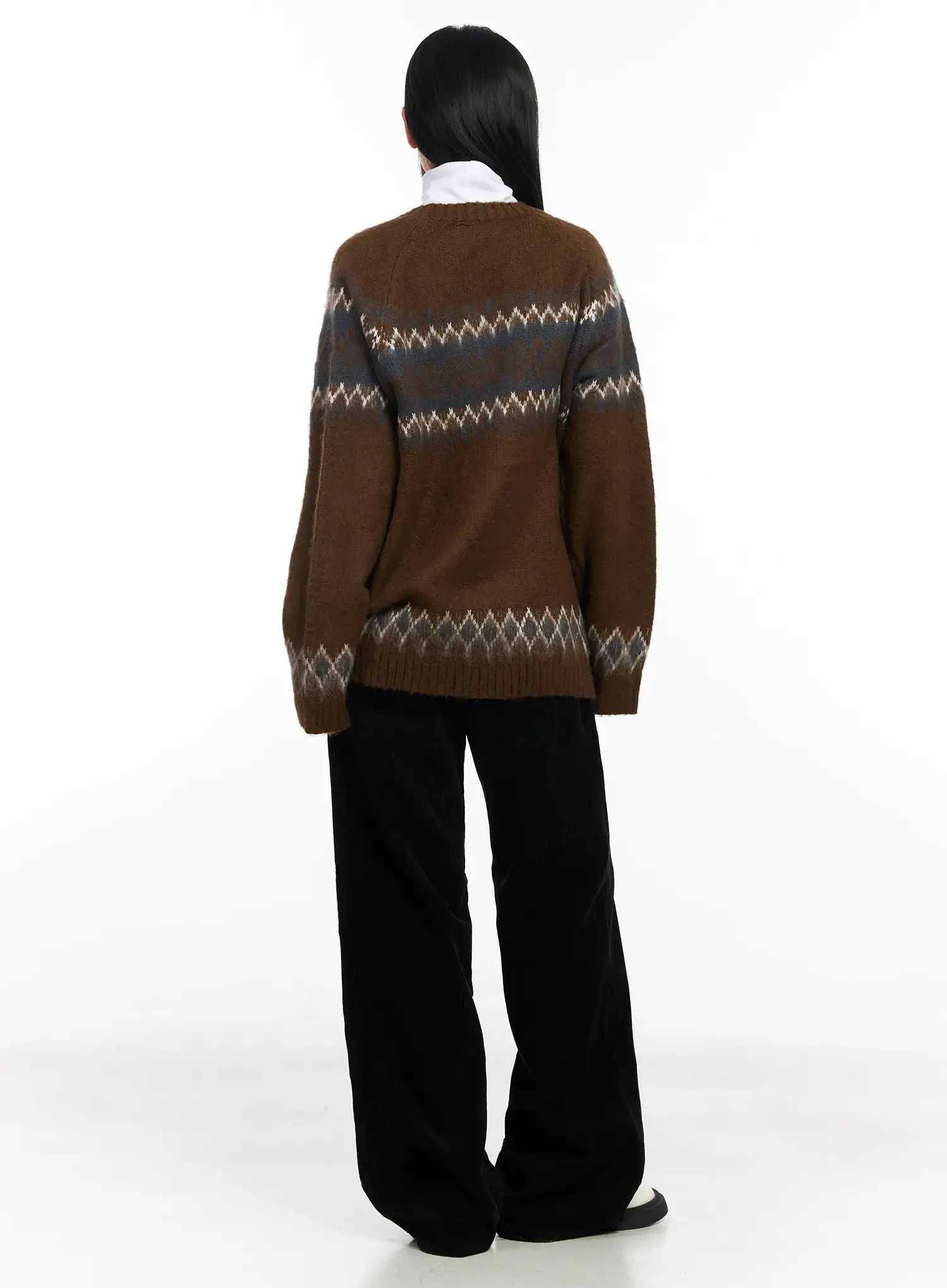 Nordic Pattern Knit Sweater CJ520 - Image 5