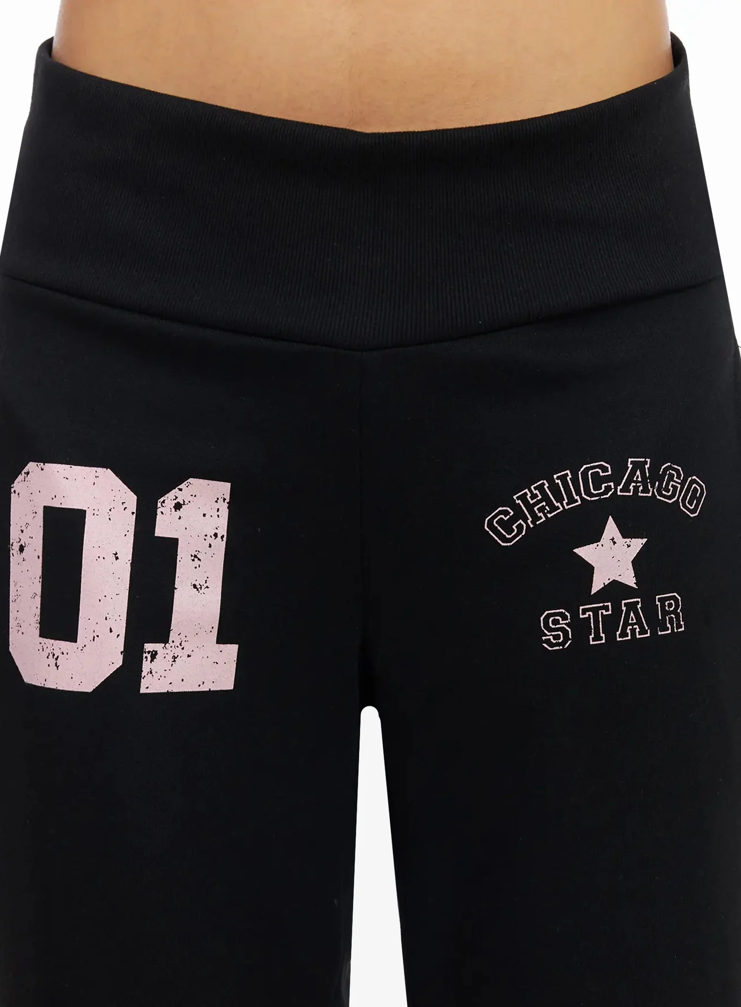 Number Graphic Flare Sweatpants IY504 - Image 4