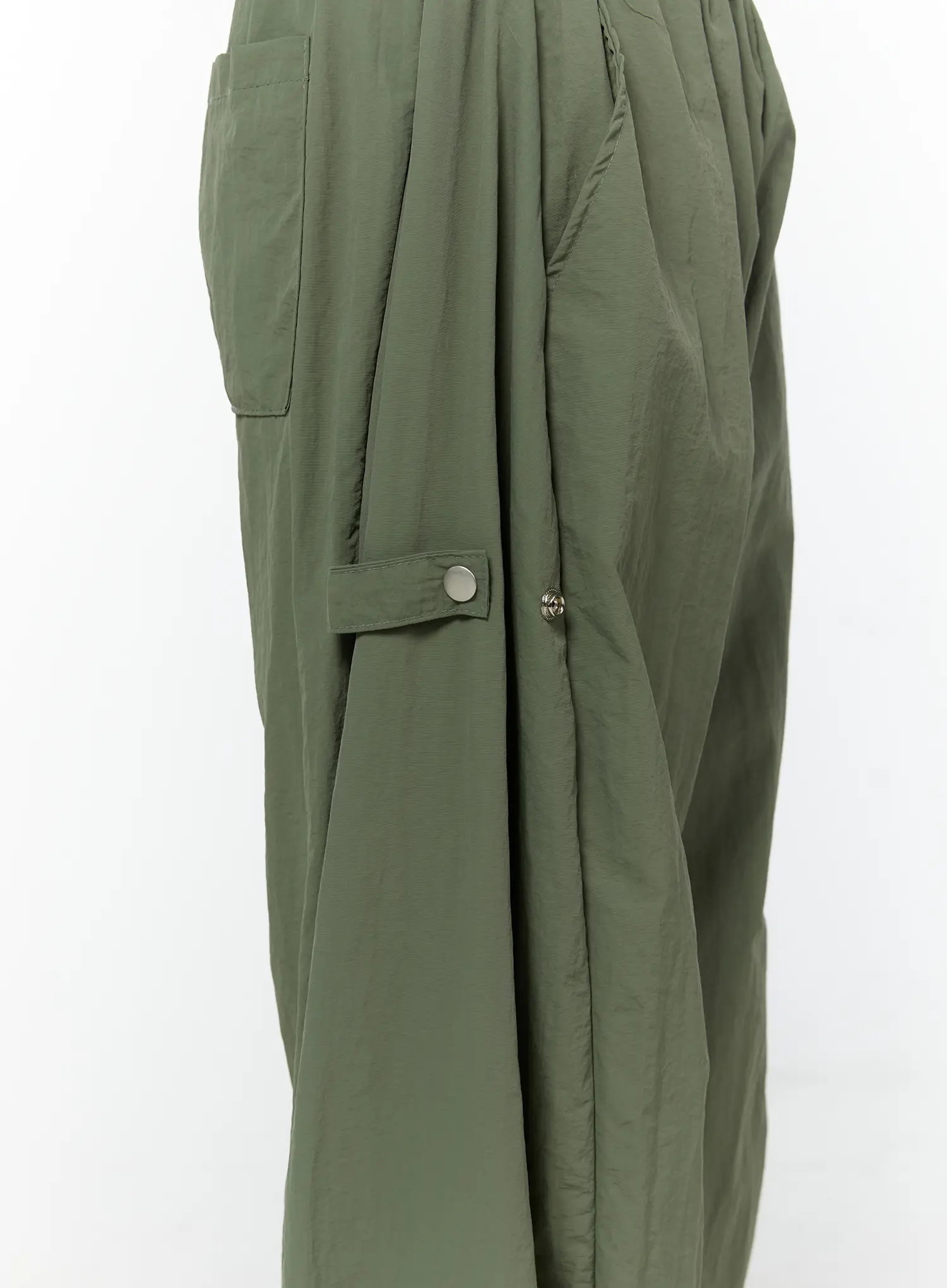 Nylon Wide Leg Snap Pants CY519 - Image 8