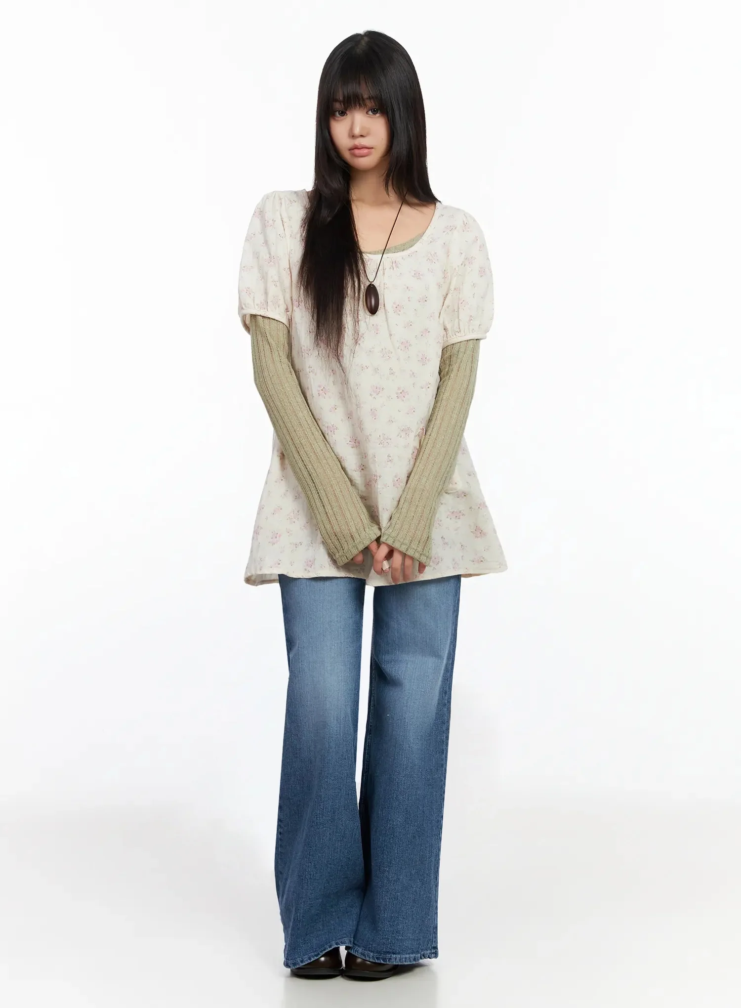 Nyomi Low Rise Hip Pad Bootcut Jeans IA523 - Image 3