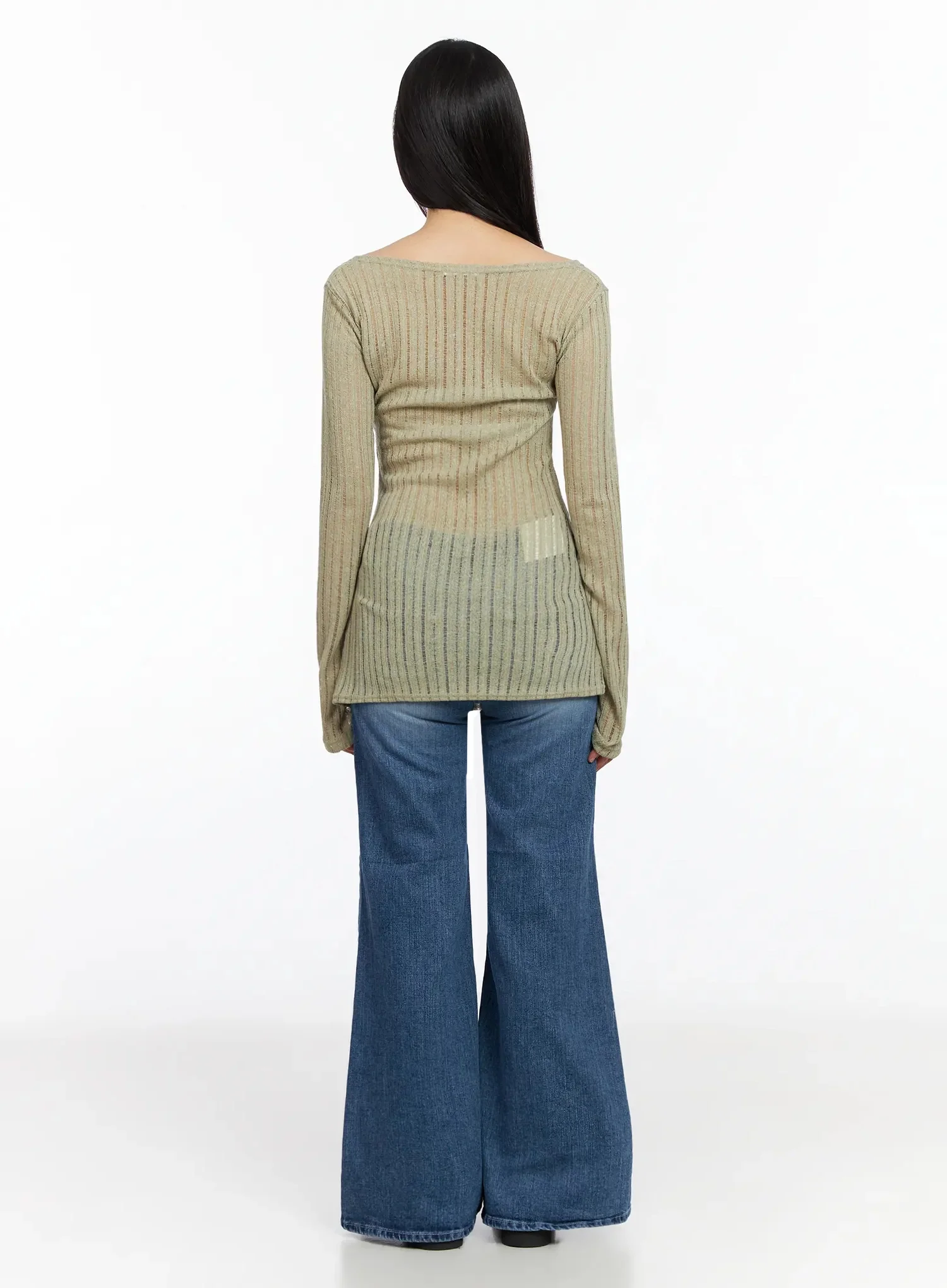 Nyomi Low Rise Hip Pad Bootcut Jeans IA523 - Image 8