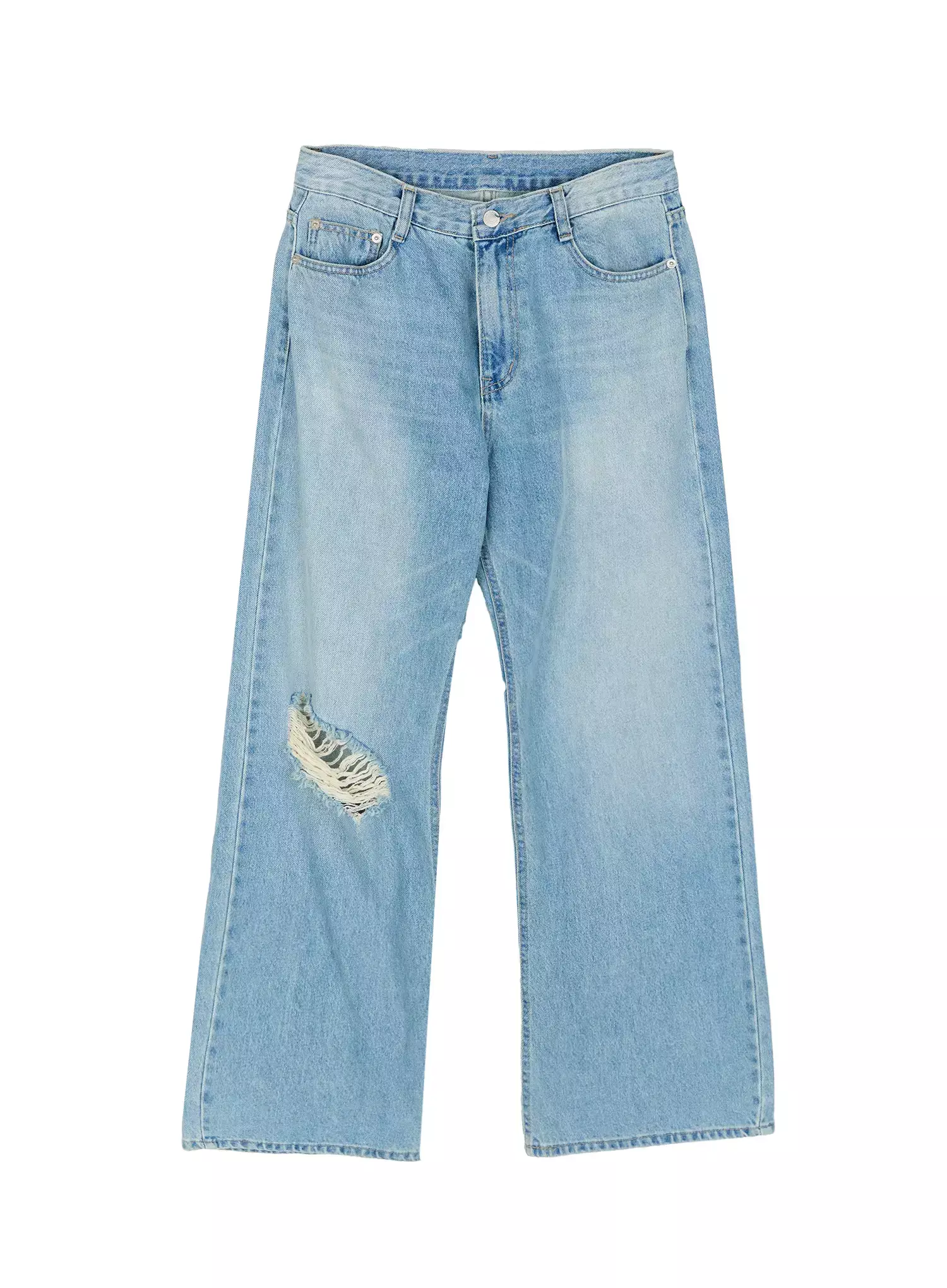 Odette Distressed Semi-Wide Jeans IU524 - Image 14