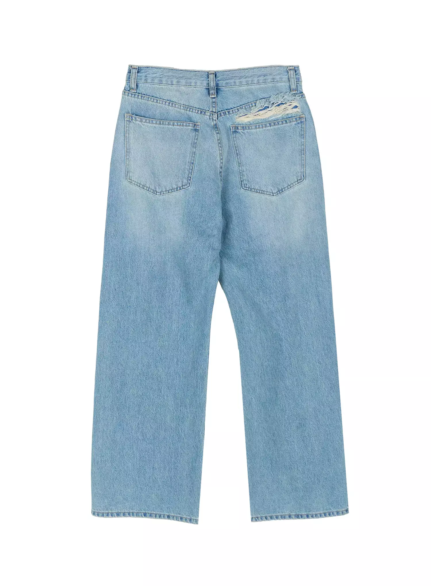 Odette Distressed Semi-Wide Jeans IU524 - Image 15