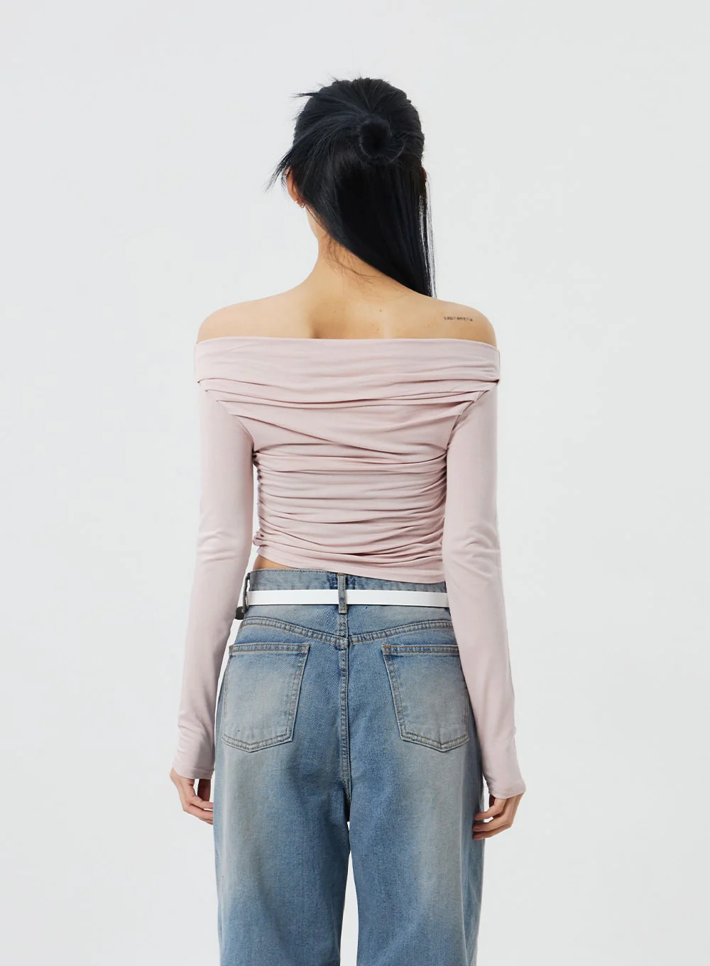 Off-Shoulder Cropped Top CF322 - Image 4