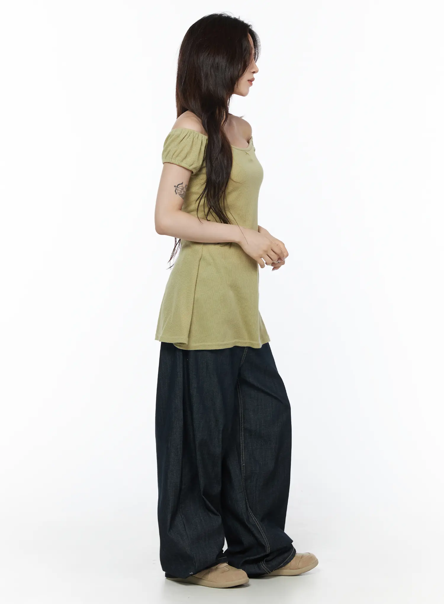 Off-Shoulder Flare Mini Dress CU510 - Image 4