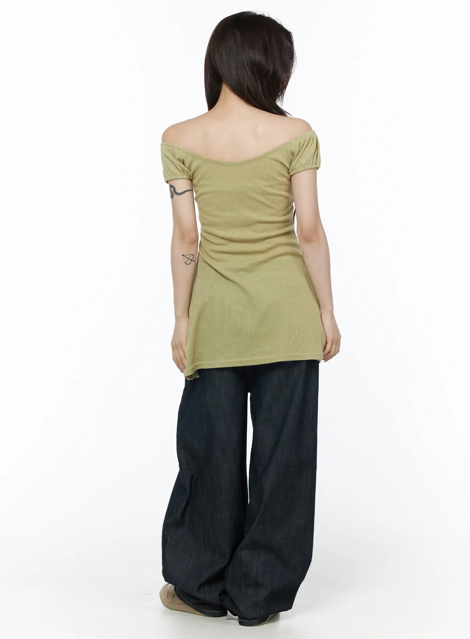 Off-Shoulder Flare Mini Dress CU510 - Image 5