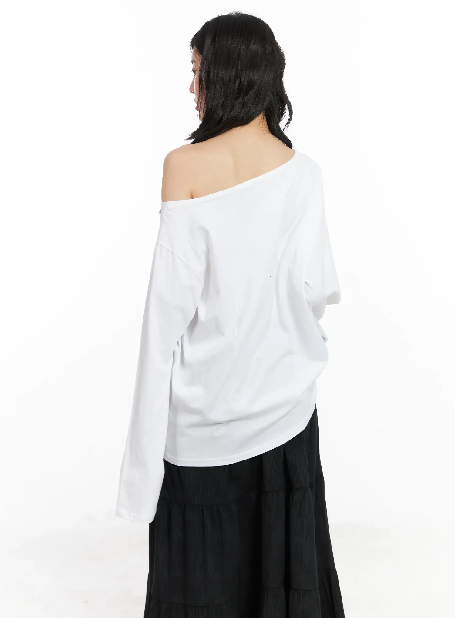 Off-Shoulder Grommet Long Sleeve Top CD502 - Image 7