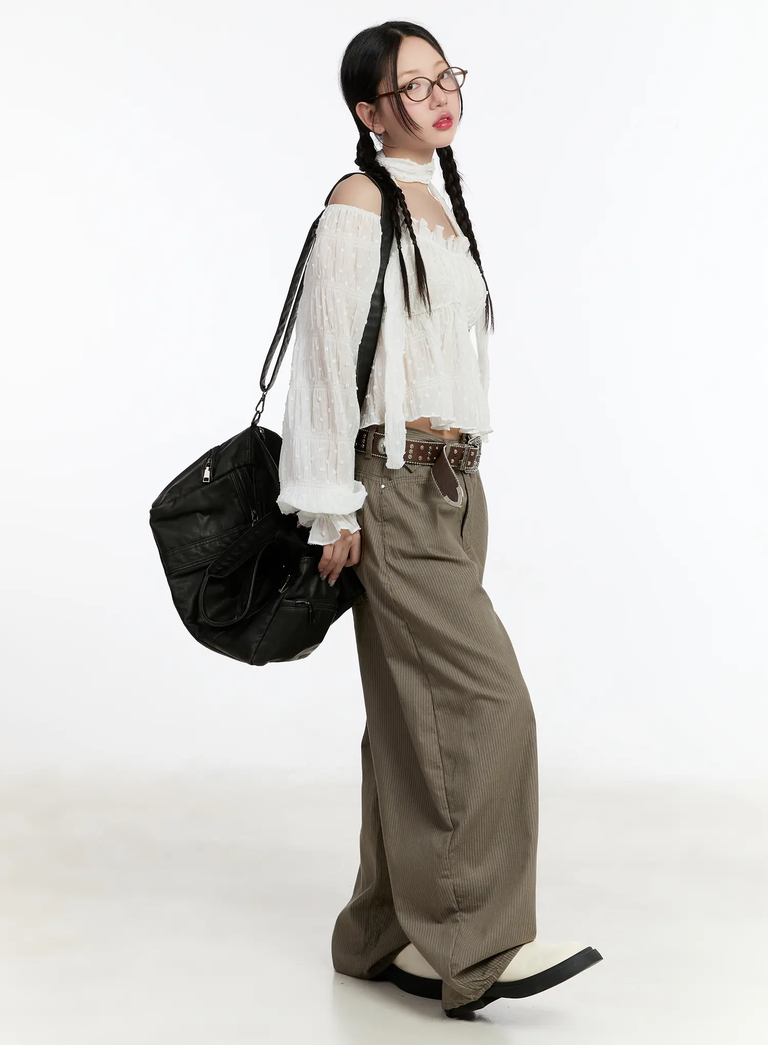 Off Shoulder Lace Ruffle Blouse CM511 - Image 7