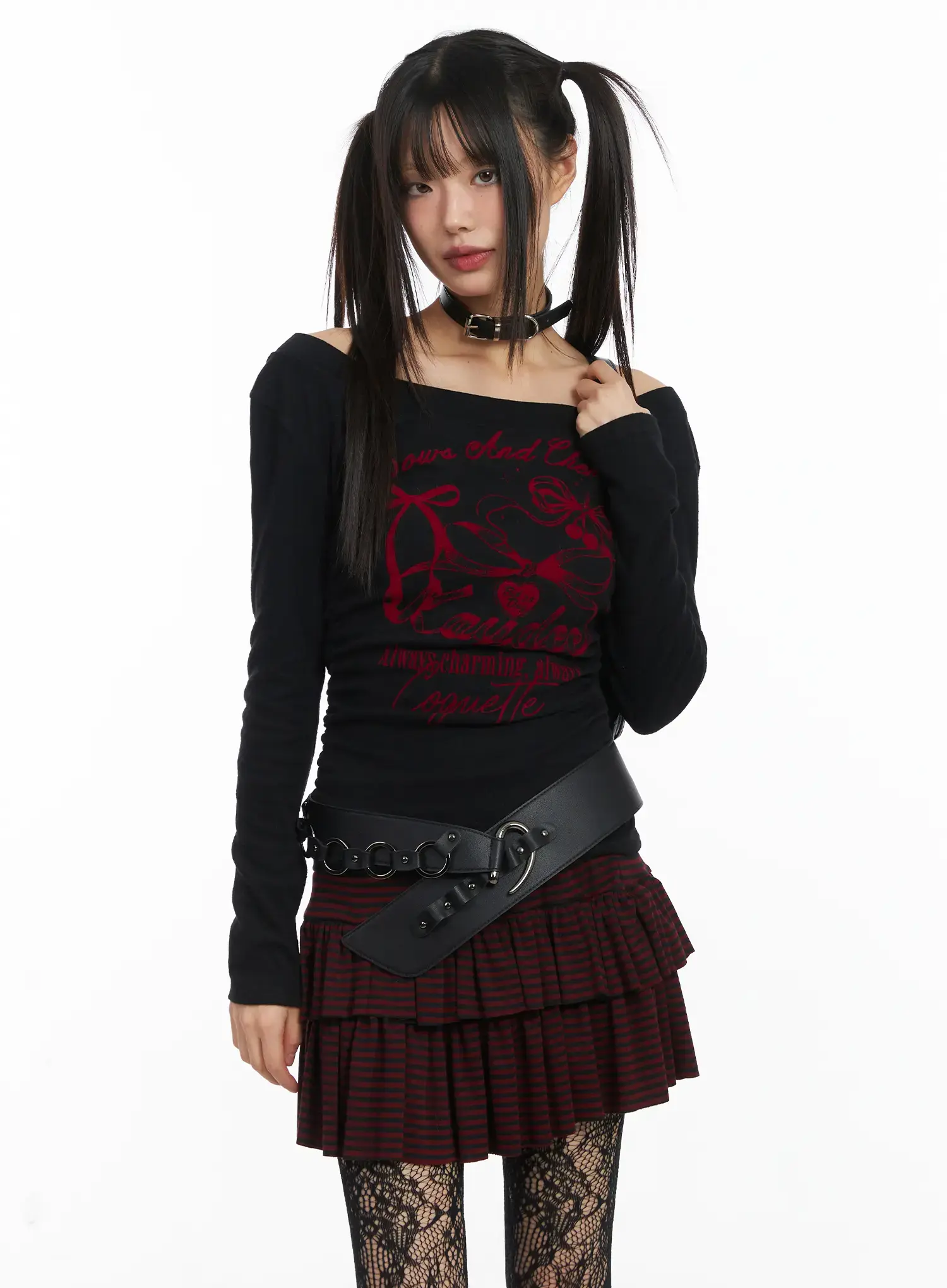Off-Shoulder Long Sleeve Top CD519