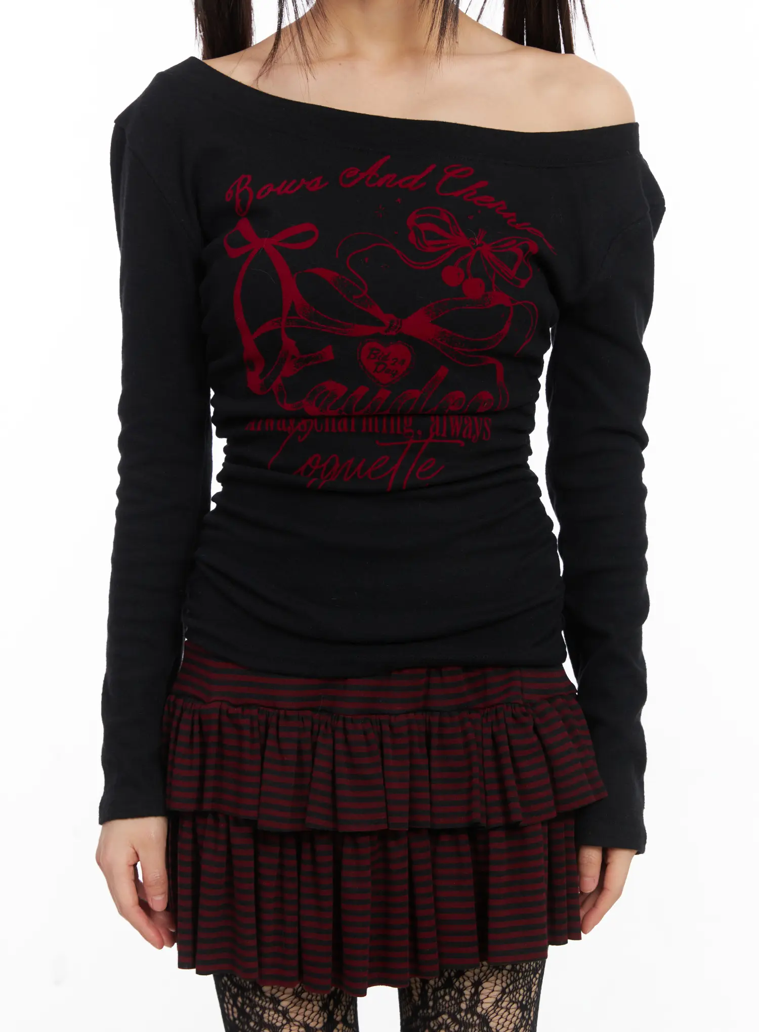 Off-Shoulder Long Sleeve Top CD519 - Image 10