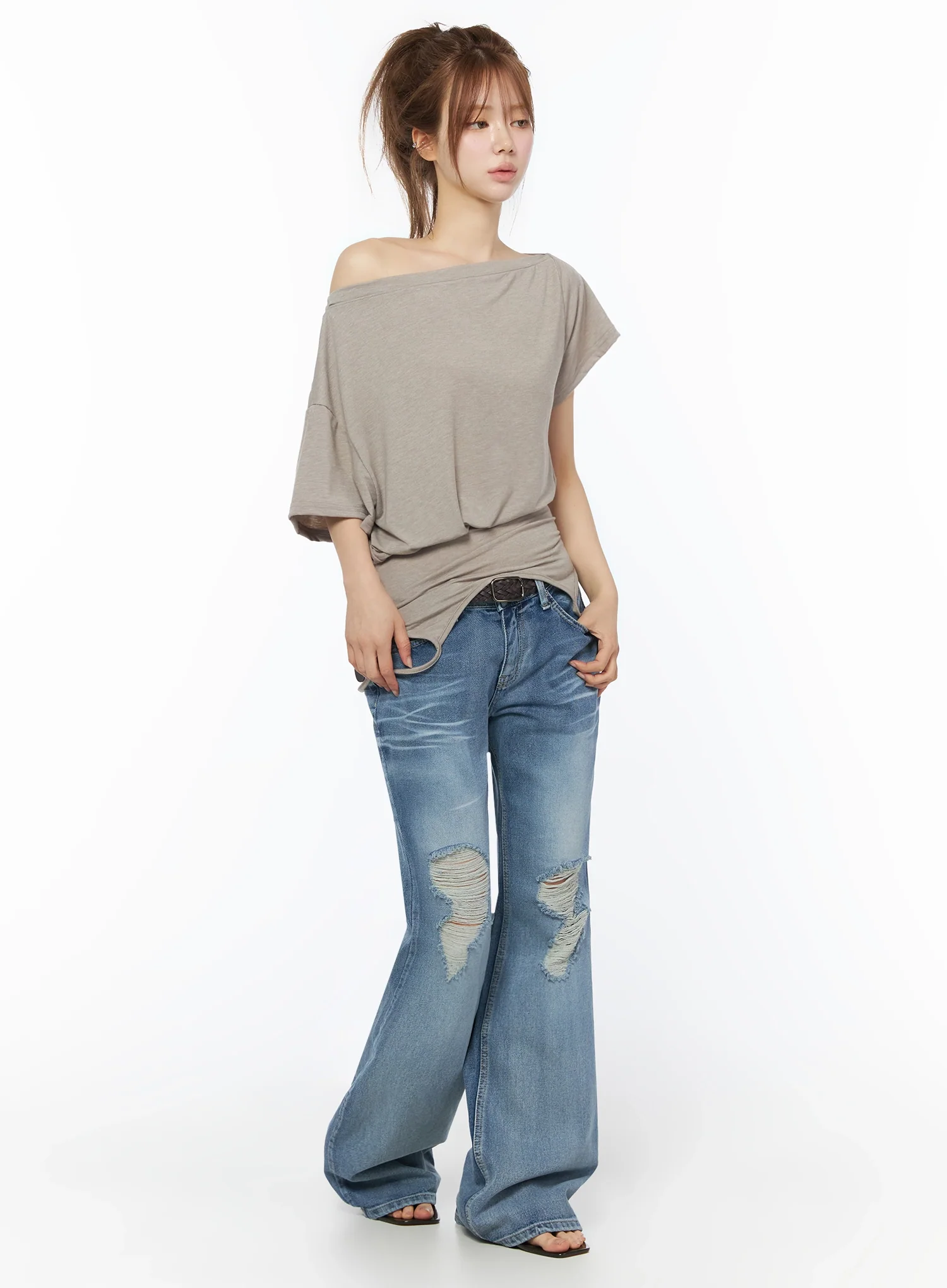 Off-Shoulder Two-Way Cami Top IU525 - Image 4