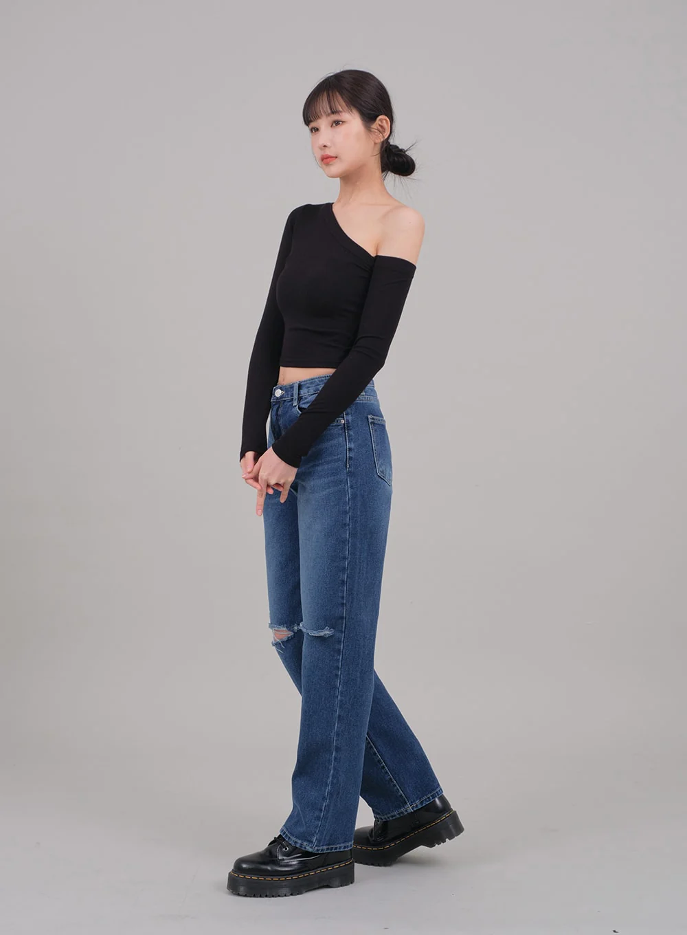 One Shoulder Crop Top C2701 - Image 9