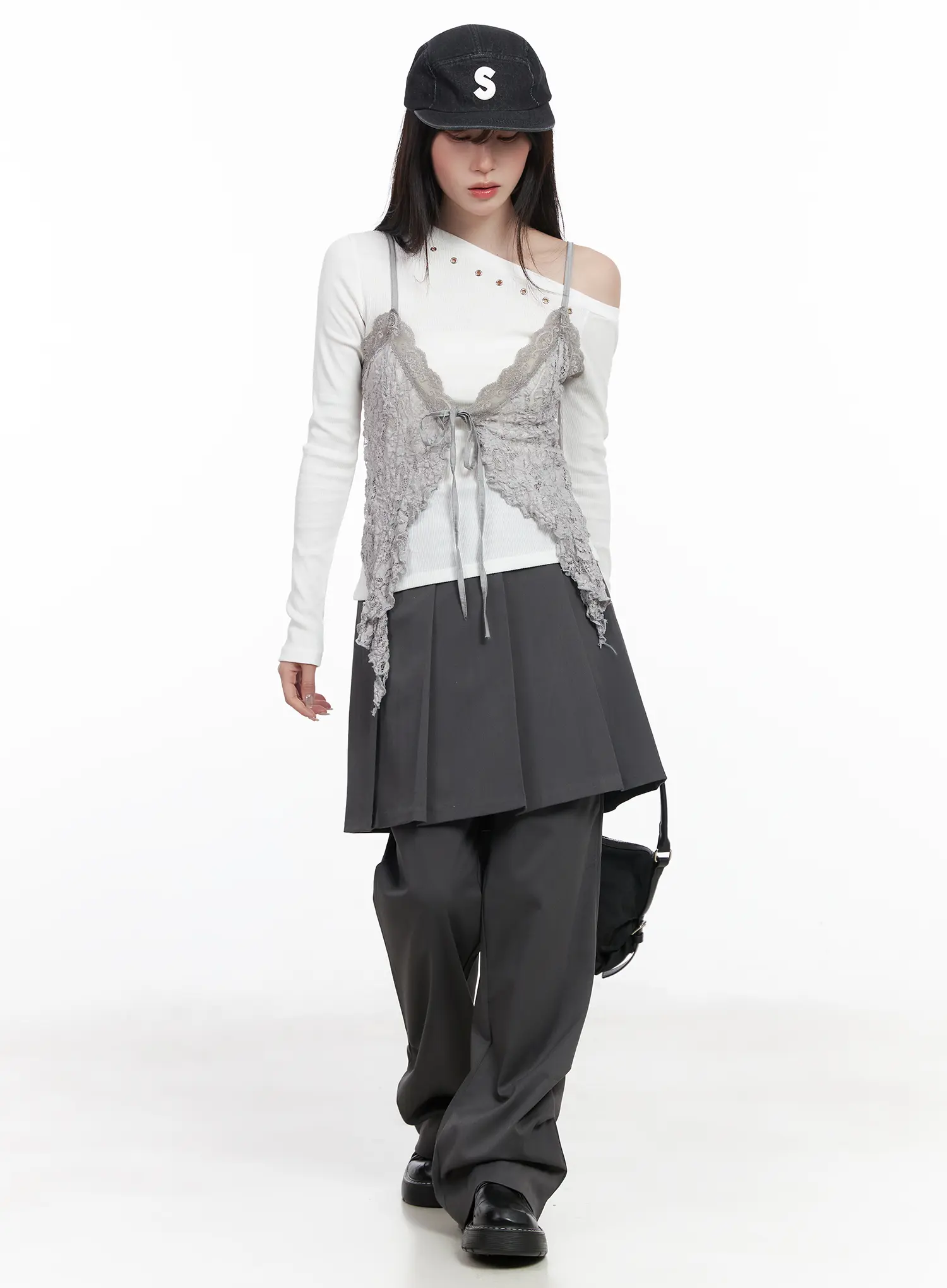 One-Shoulder Long Sleeve Top CF523 - Image 2