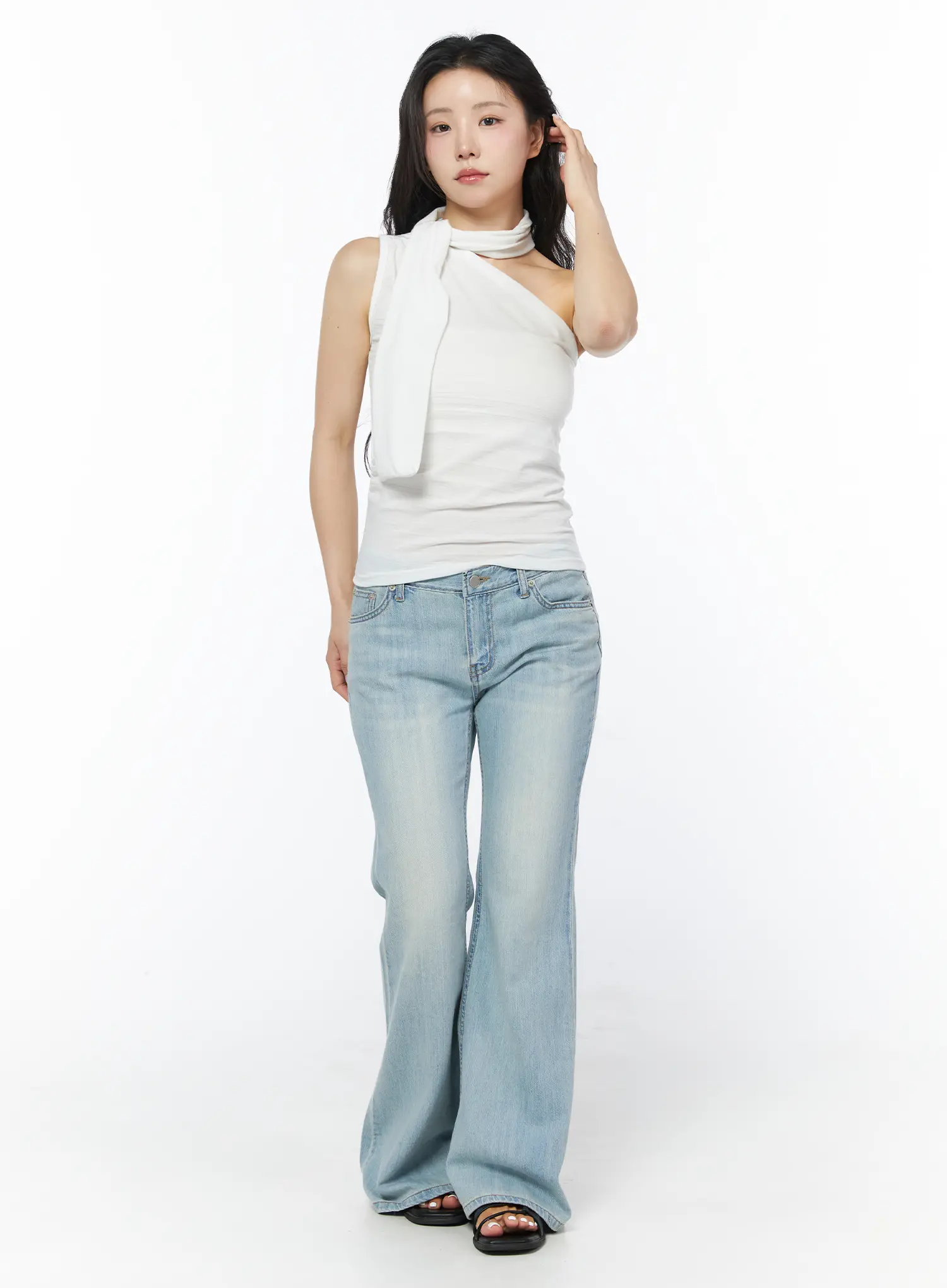 One-Shoulder Scarf Tank CD805 - Image 3