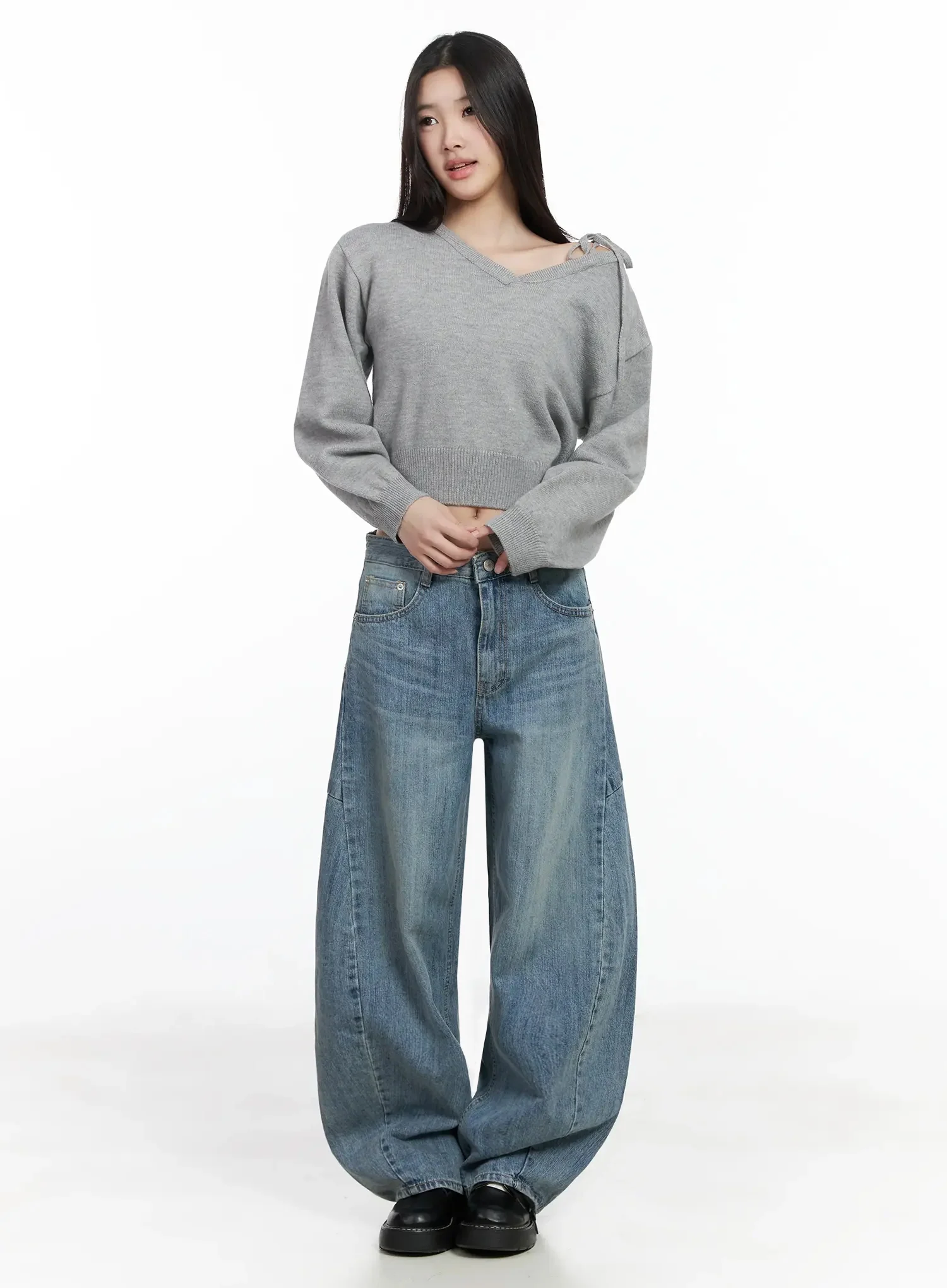 One-Shoulder Tie Sweater IM504 - Image 5