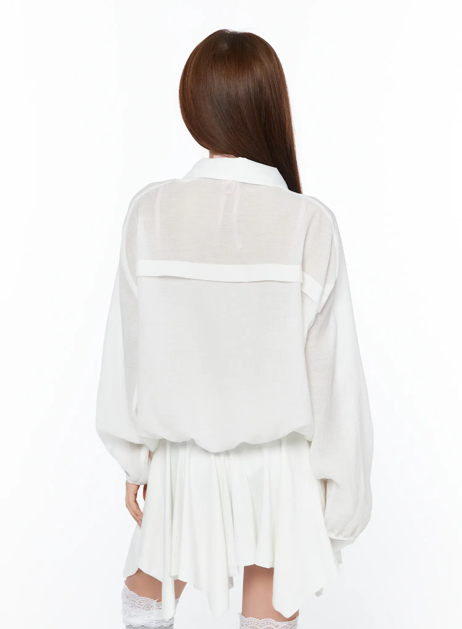 Oversized Bow Detail Windbreaker CA514 - Image 6