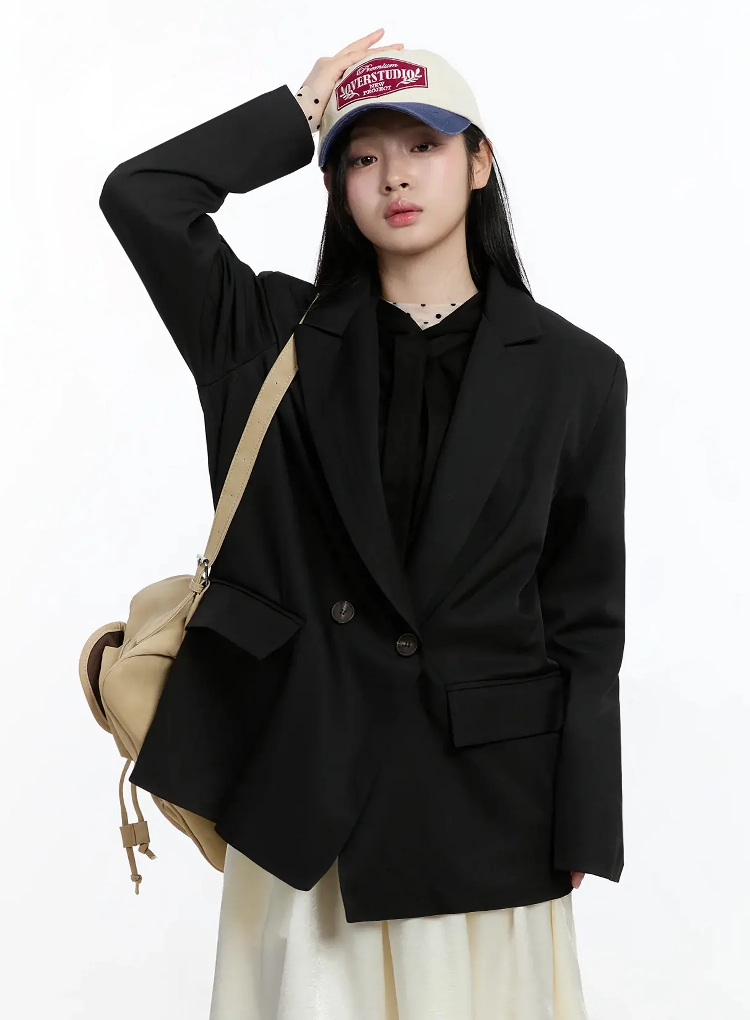 Oversized Double-Button Blazer IM519