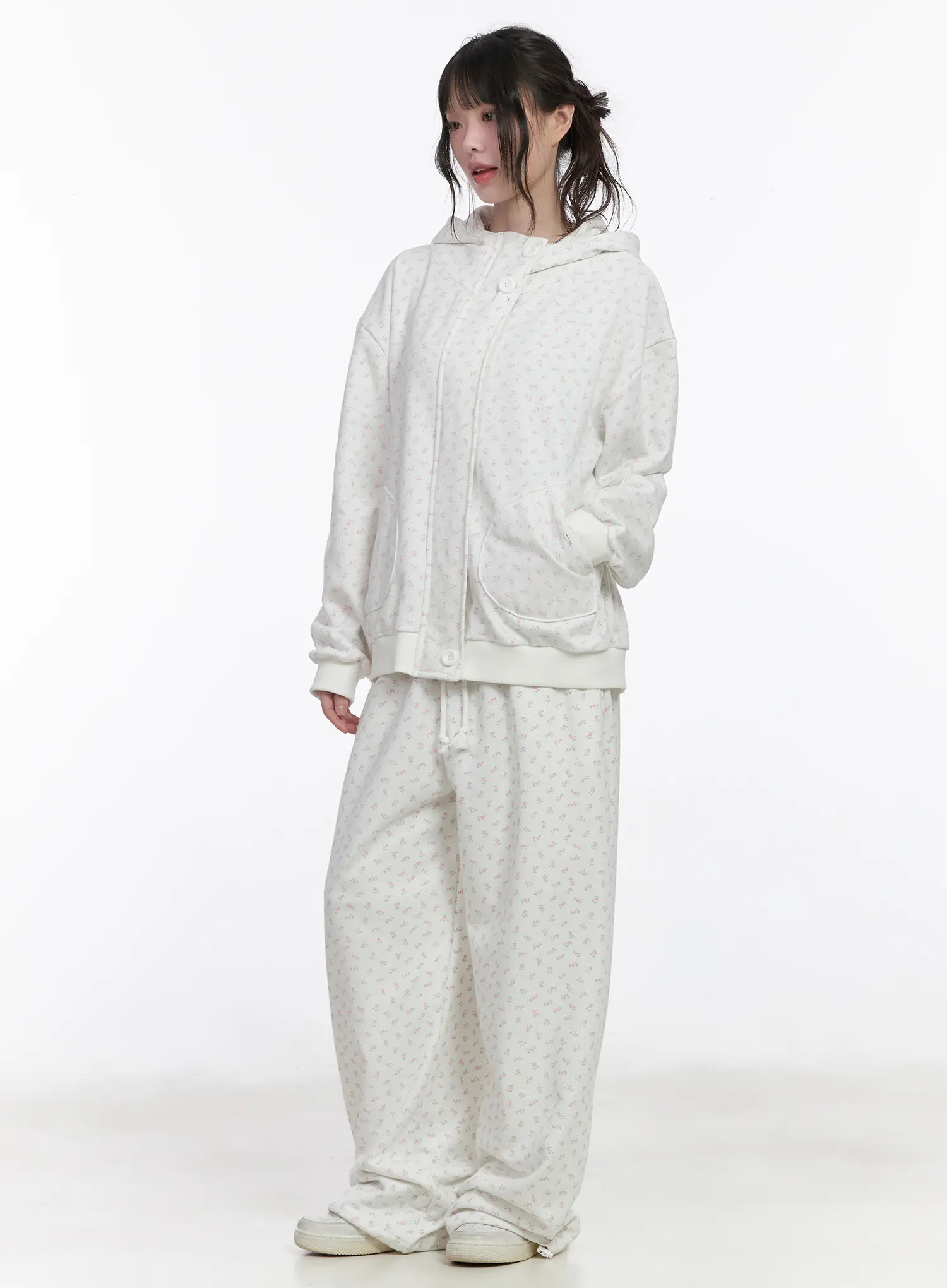 Oversized Floral Hooded Sweatshirt CM526 - Image 6