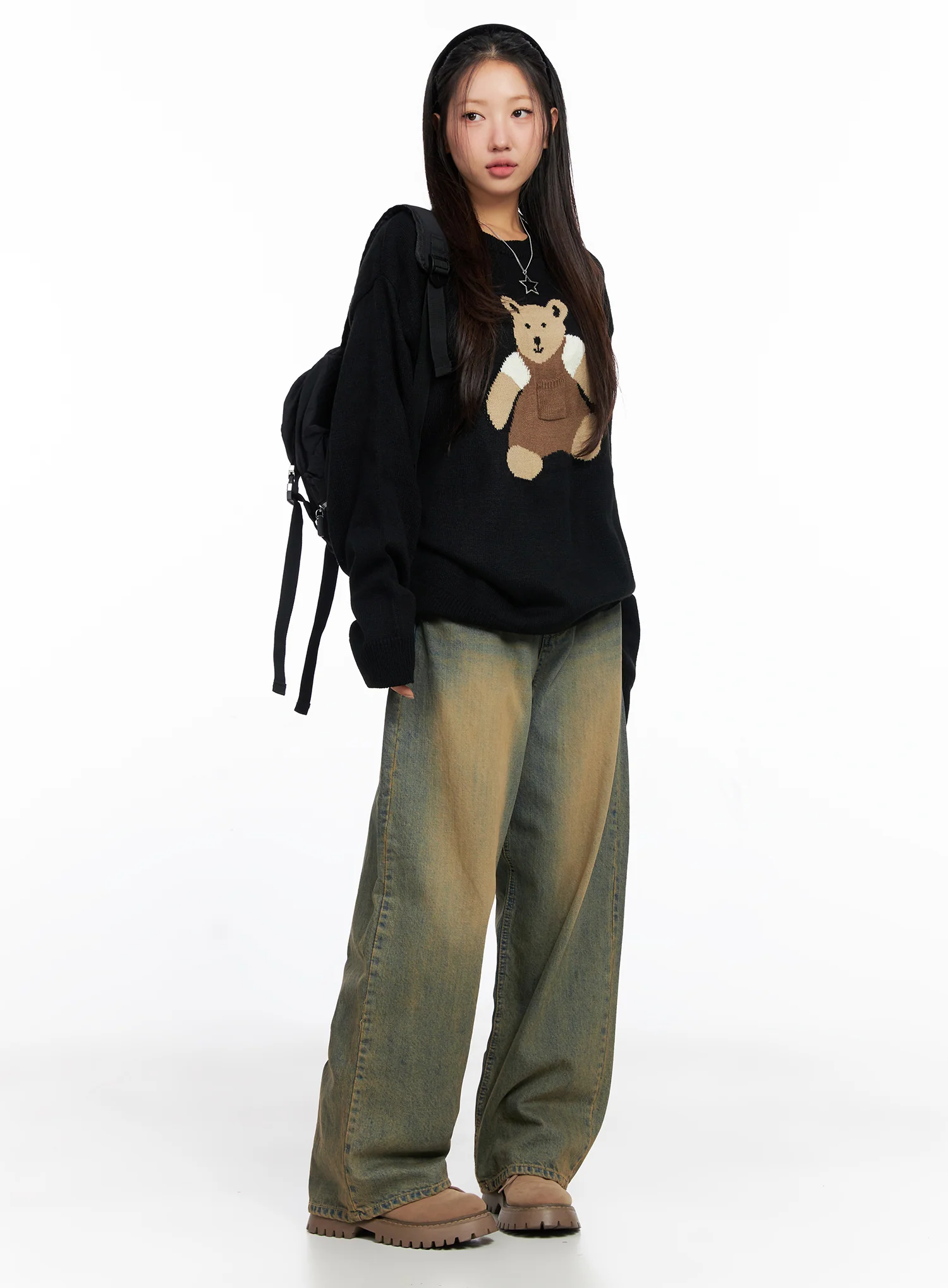 Oversized Graphic Knit Sweater CO515 - Image 6