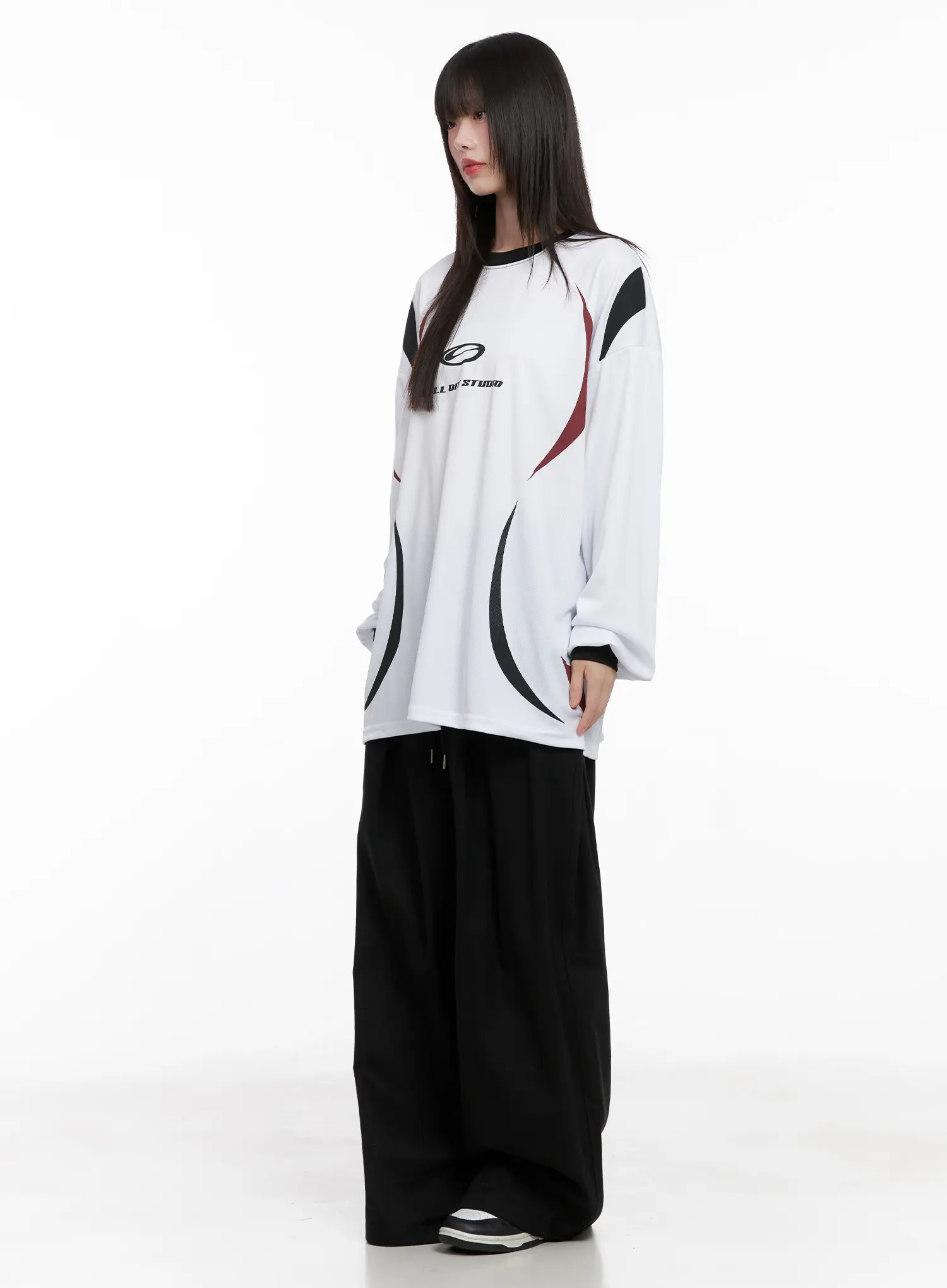 Oversized Graphic Long Sleeve Jersey CG518 - Image 6