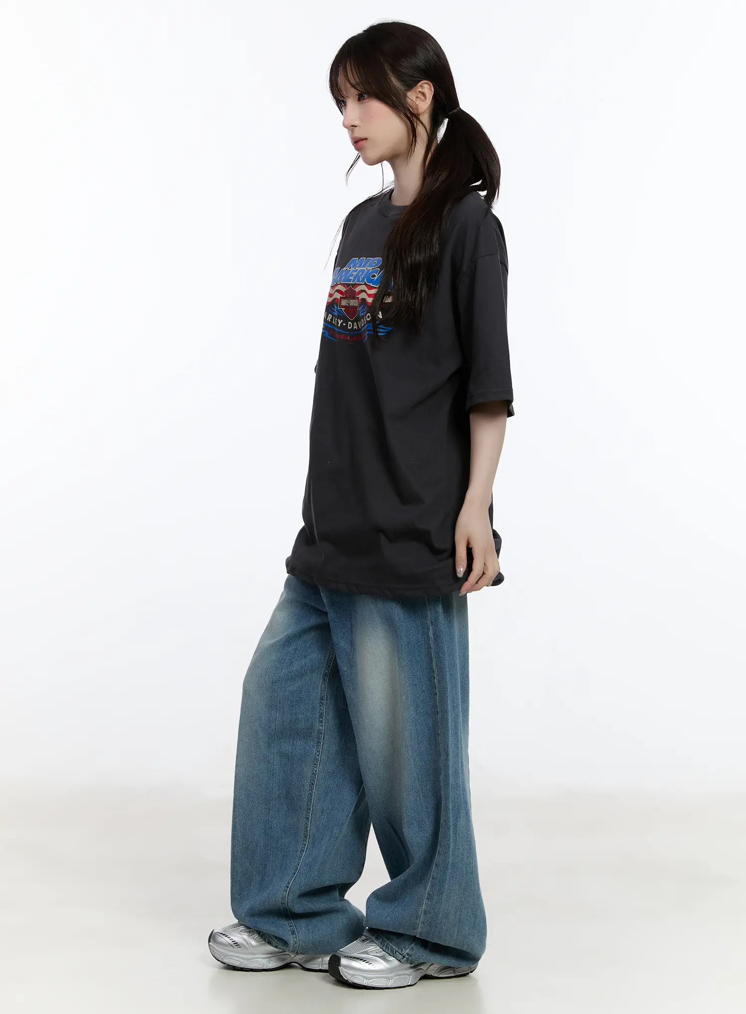 Oversized Graphic Print Tee CA503 - Image 4